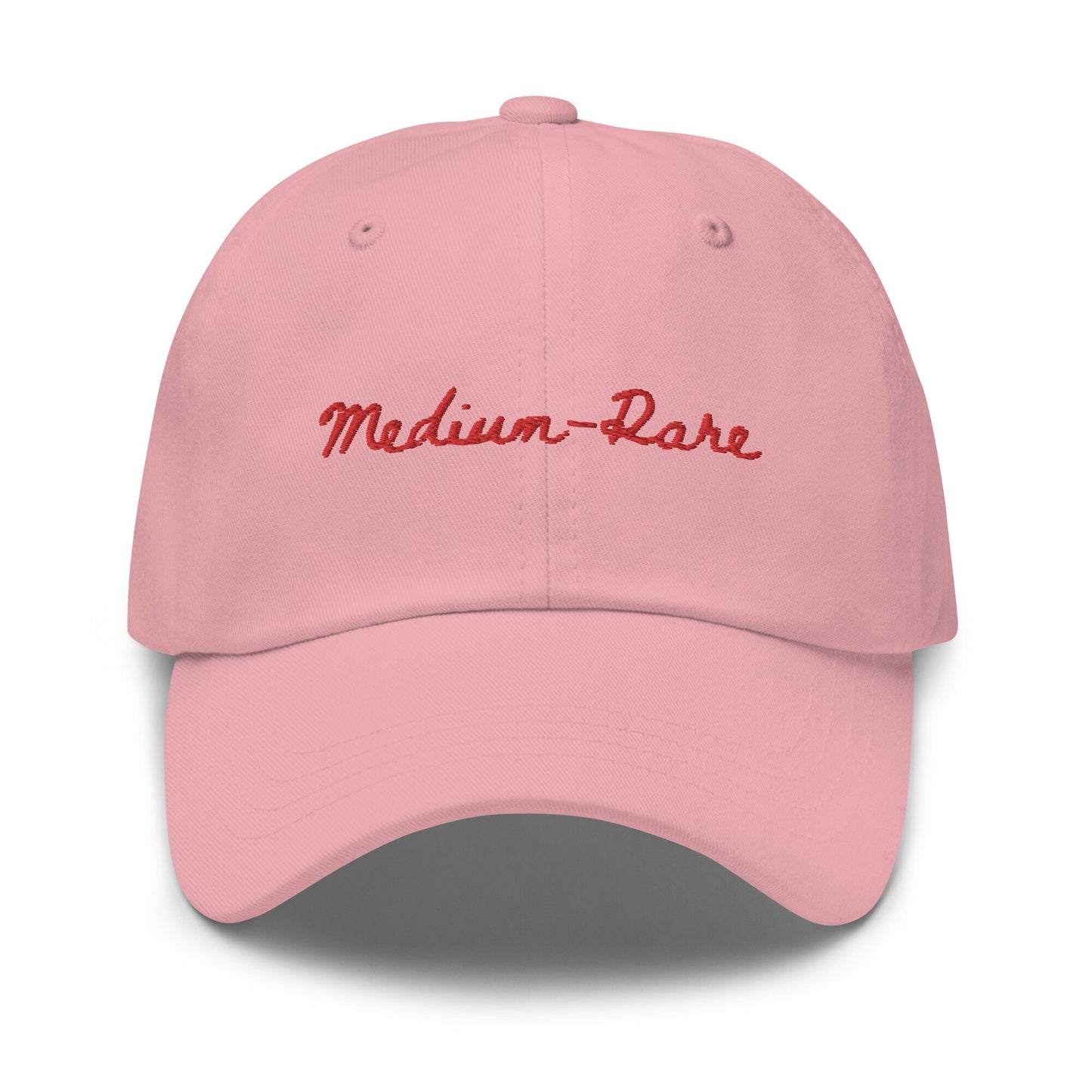 Medium Rare Steak Dad Hat - Steak Doneness - Gift for Dads, bbq fans, steak lovers, carnivores - Minimalist Cotton Embroidered Cap