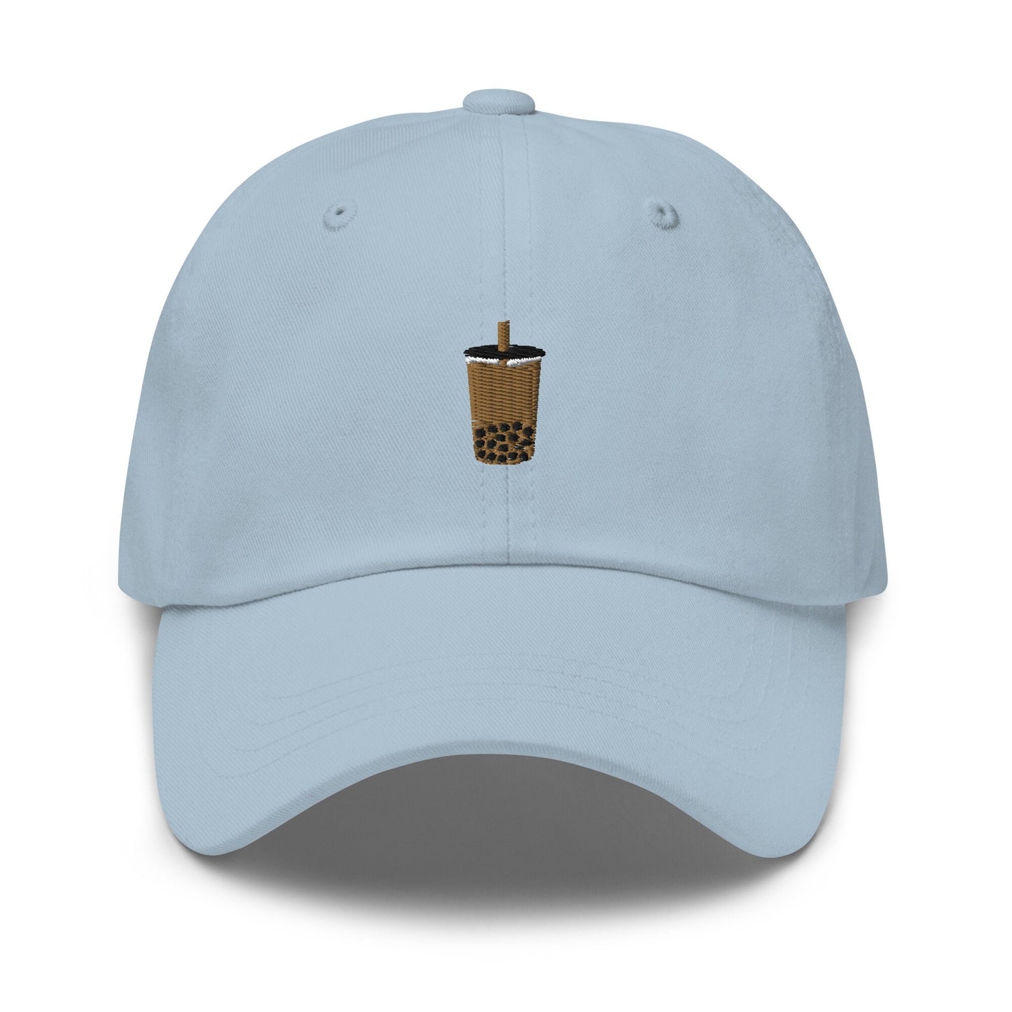 Boba Hat - Bubble Tea - Milk Tea - Tapioca - Cotton Embroidered Baseball Cap