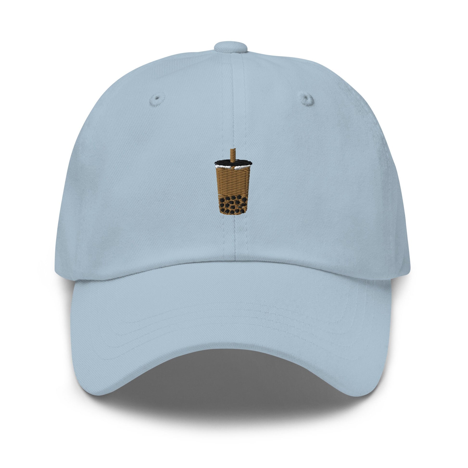 Boba Hat - Bubble Tea - Milk Tea - Tapioca - Cotton Embroidered Baseball Cap