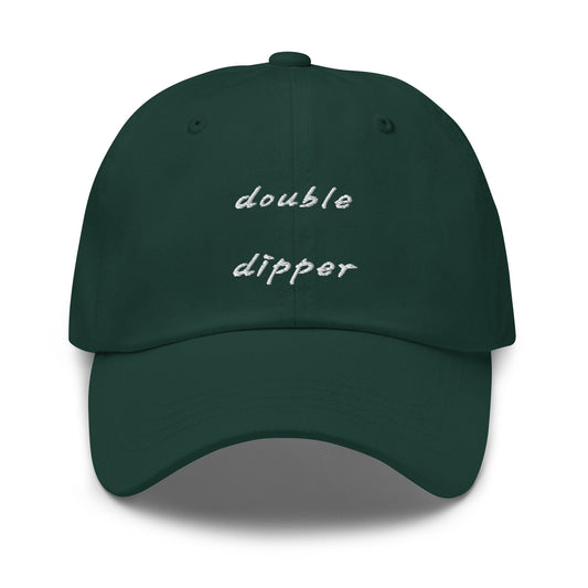Double Dipper Hat - For Sauce Lovers, and Risk Takers - Faux Pas - Cotton Embroidered Baseball Cap