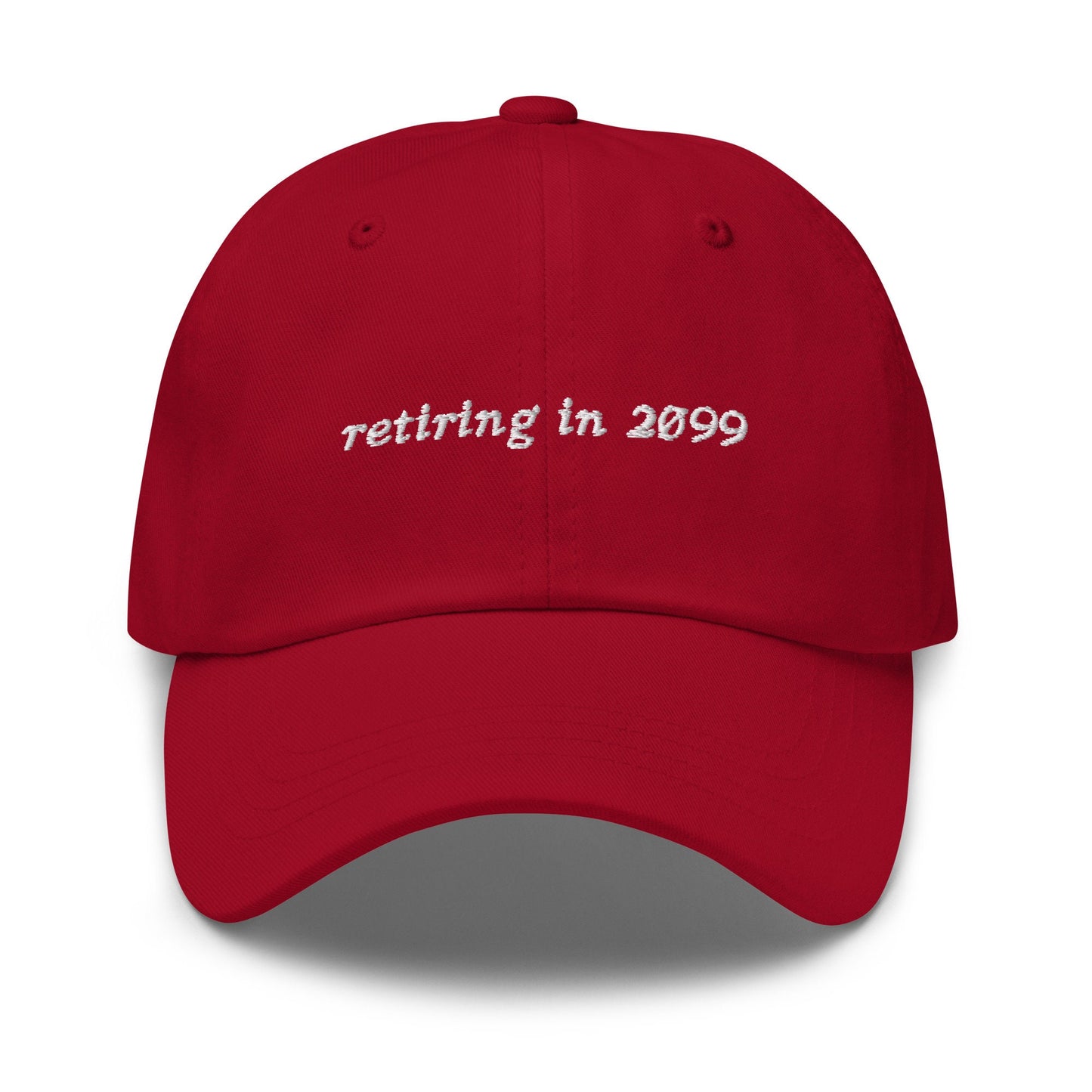 Retirement Hat - Funny Hat for the Economically Challenged Generation - Recession - Inflation - Cotton Embroidered Baseball Cap
