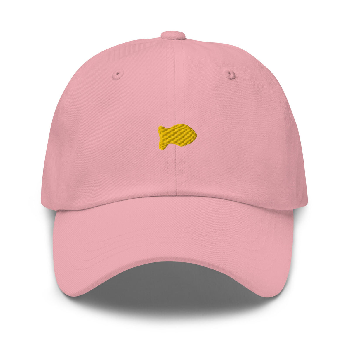 Goldfish Dad Hat - Gift for Cheesy Snack Fans - Minimalist Cotton Embroidered Cap