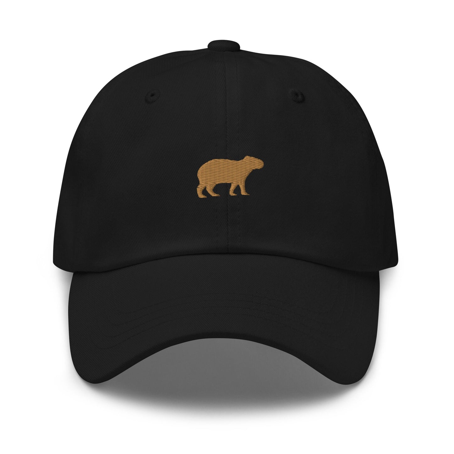 Capybara Dad Hat - Minimalist Cotton Embroidered Cap - Multiple Colors