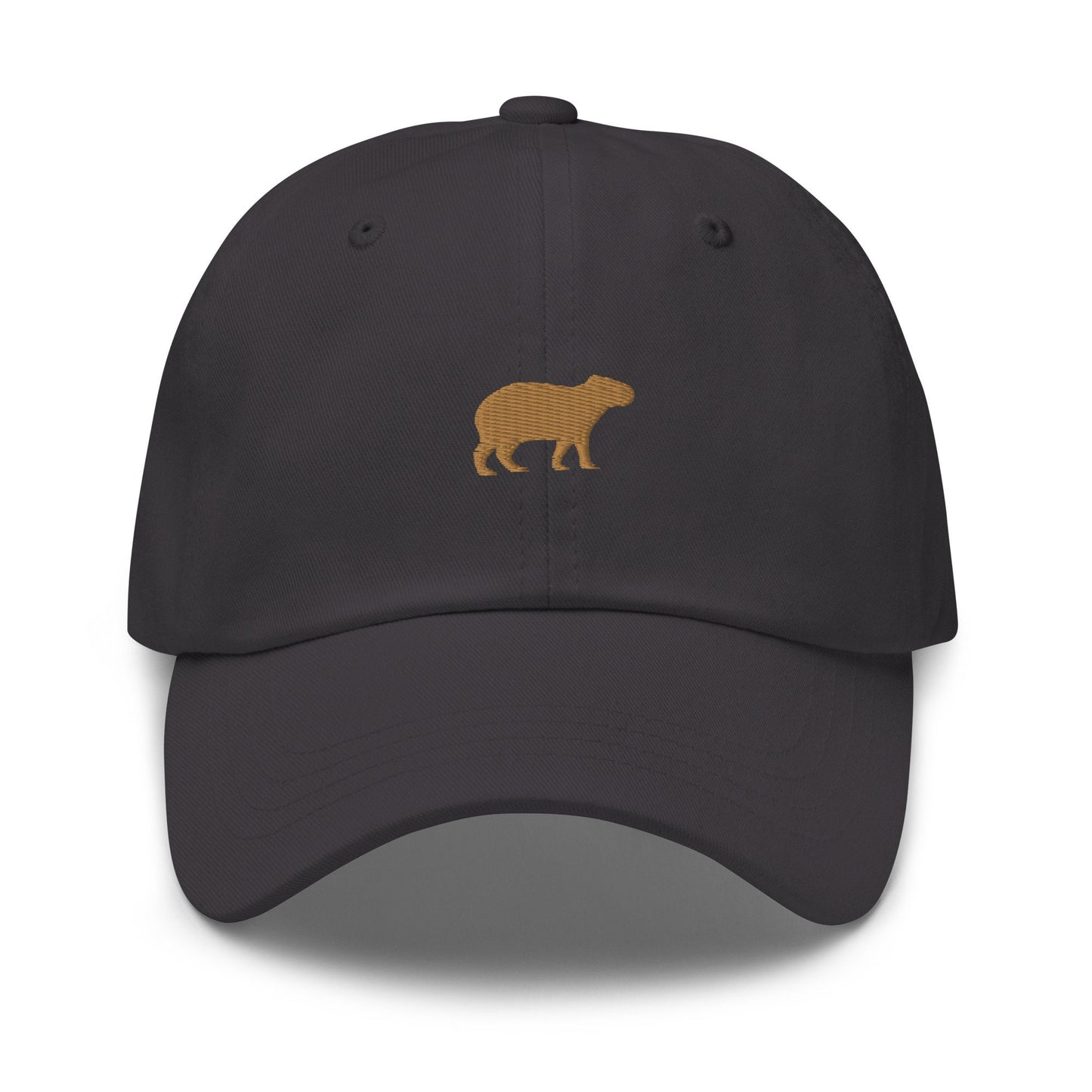 Capybara Dad Hat - Minimalist Cotton Embroidered Cap - Multiple Colors