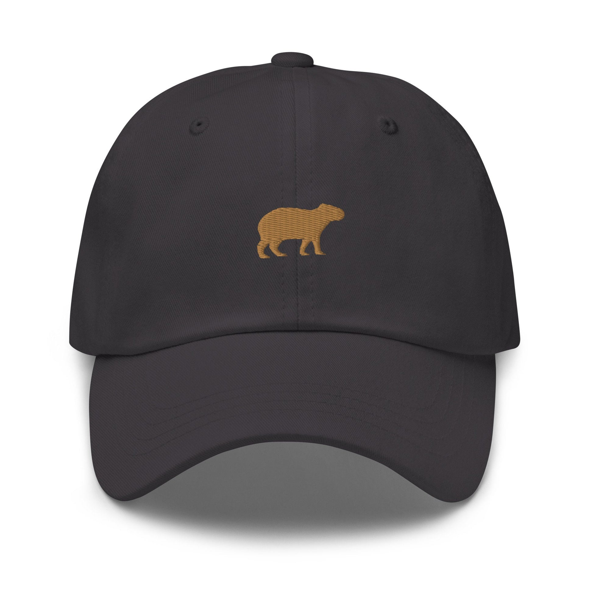 Capybara Dad Hat - Minimalist Cotton Embroidered Cap - Multiple Colors