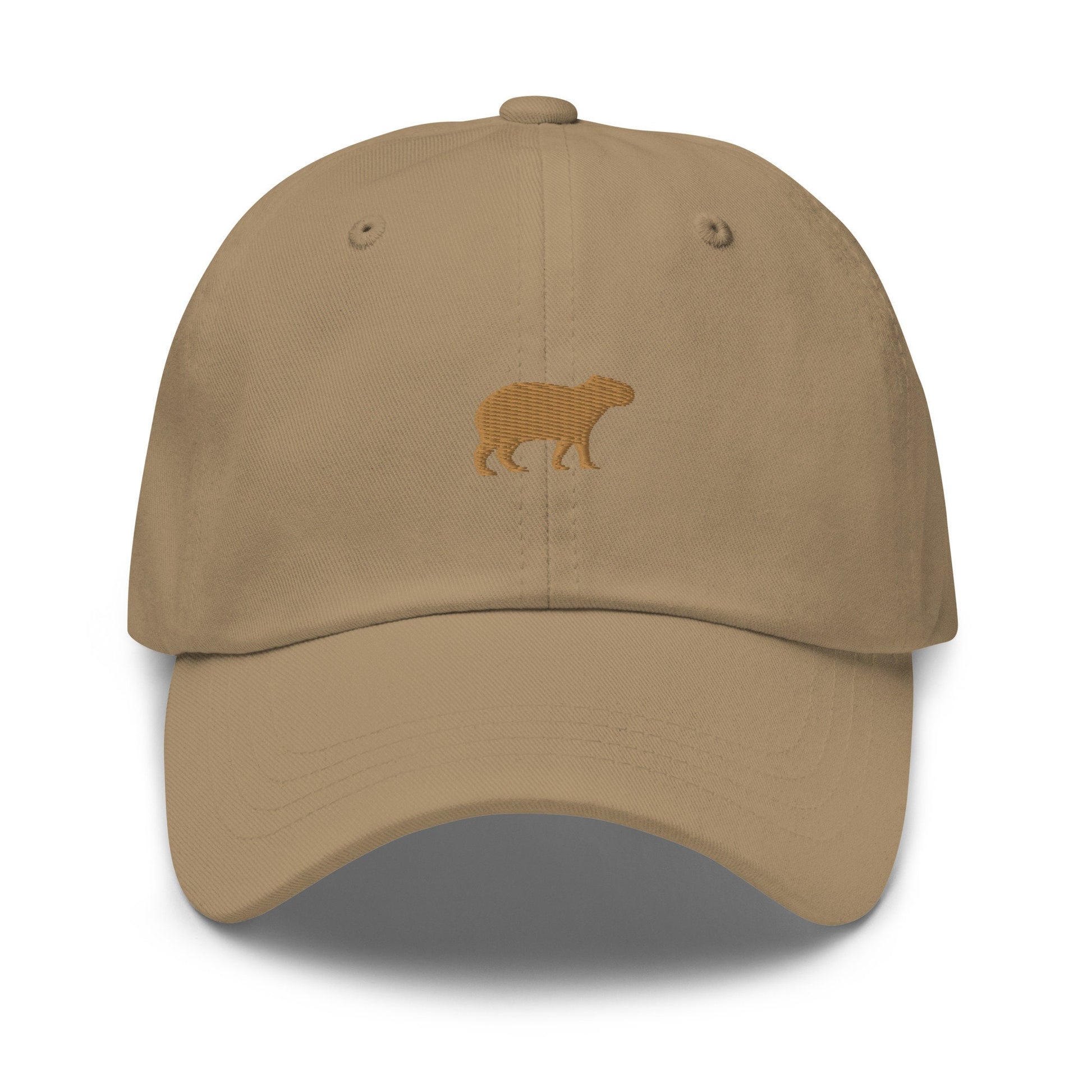 Capybara Dad Hat - Minimalist Cotton Embroidered Cap - Multiple Colors