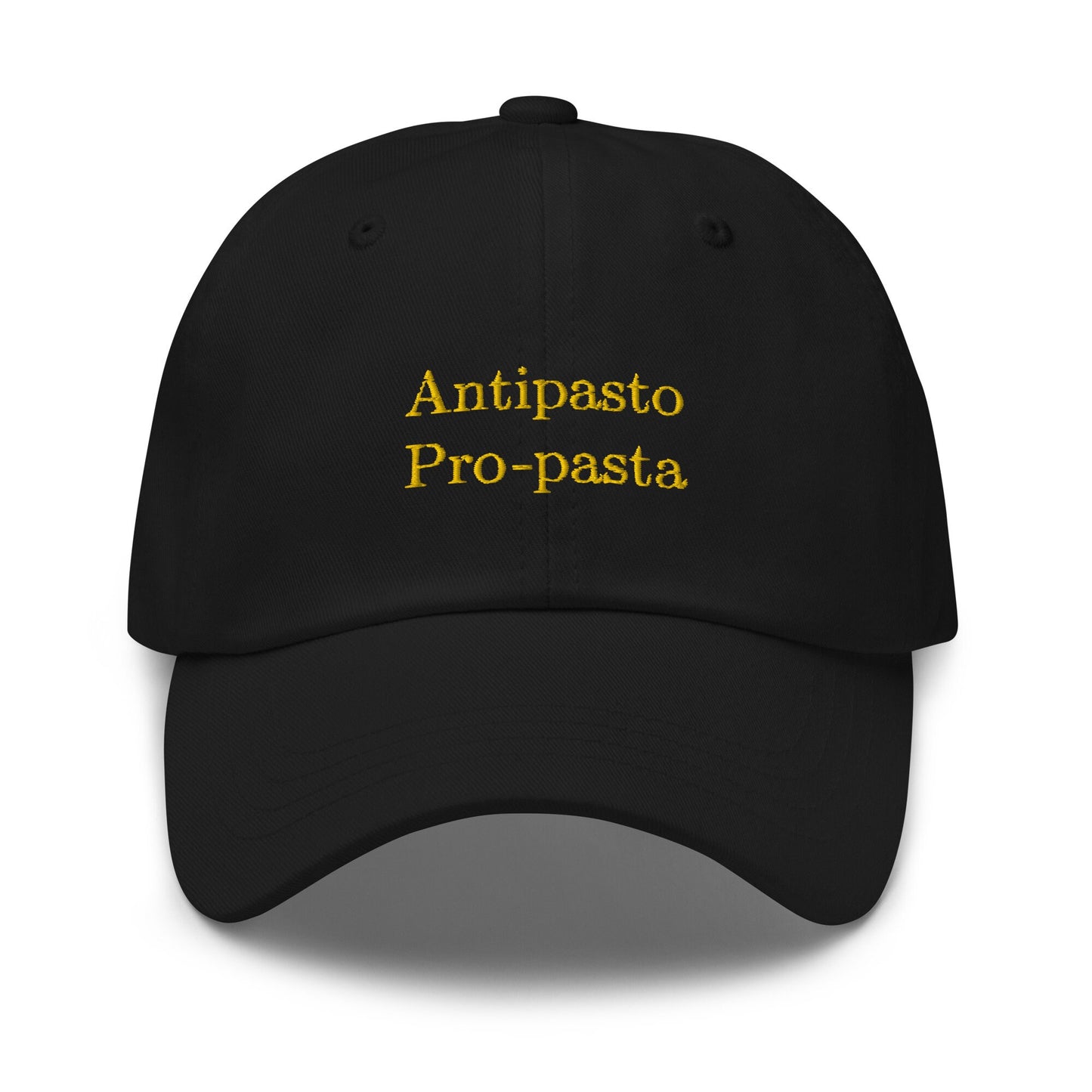 Pasta Dad Hat - The Duality of Man - Antipasto, Pasta, and Italian Food Lovers - Cotton Embroidered Cap - Multiple Colors