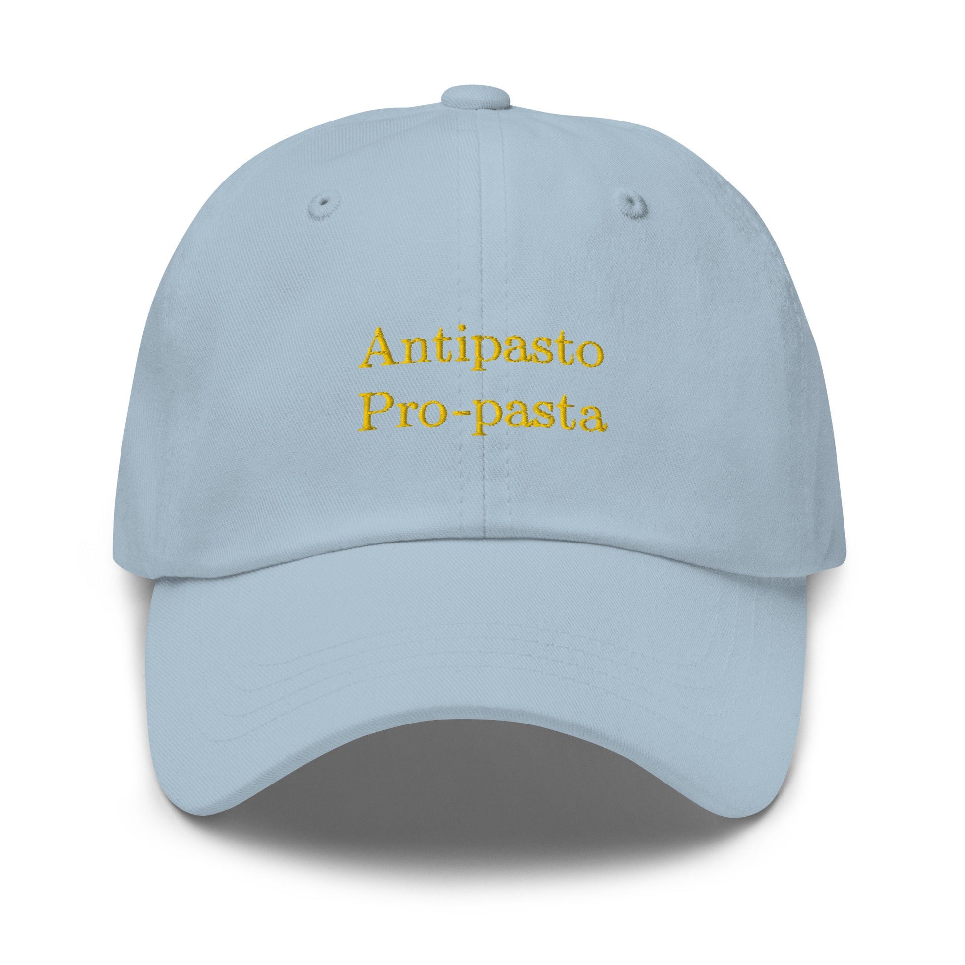 Pasta Dad Hat - The Duality of Man - Antipasto, Pasta, and Italian Food Lovers - Cotton Embroidered Cap - Multiple Colors