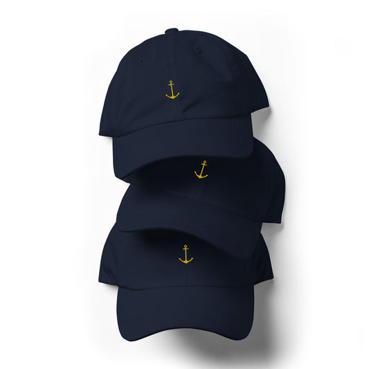 Anchor Hat - Gift for Nautical Sailing Fans - Bachelorette Party Hat - Cotton Embroidered Cap