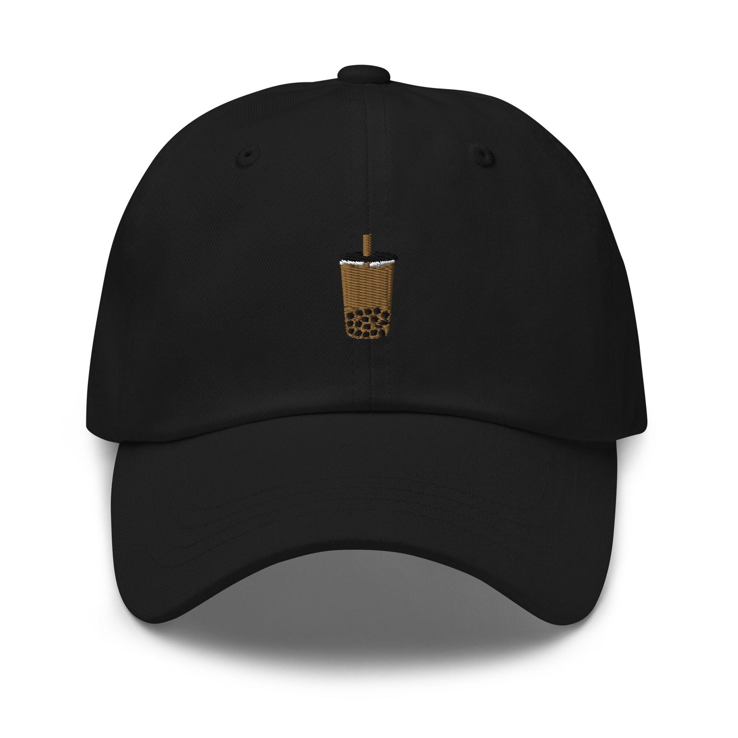 Boba Hat - Bubble Tea - Milk Tea - Tapioca - Cotton Embroidered Baseball Cap