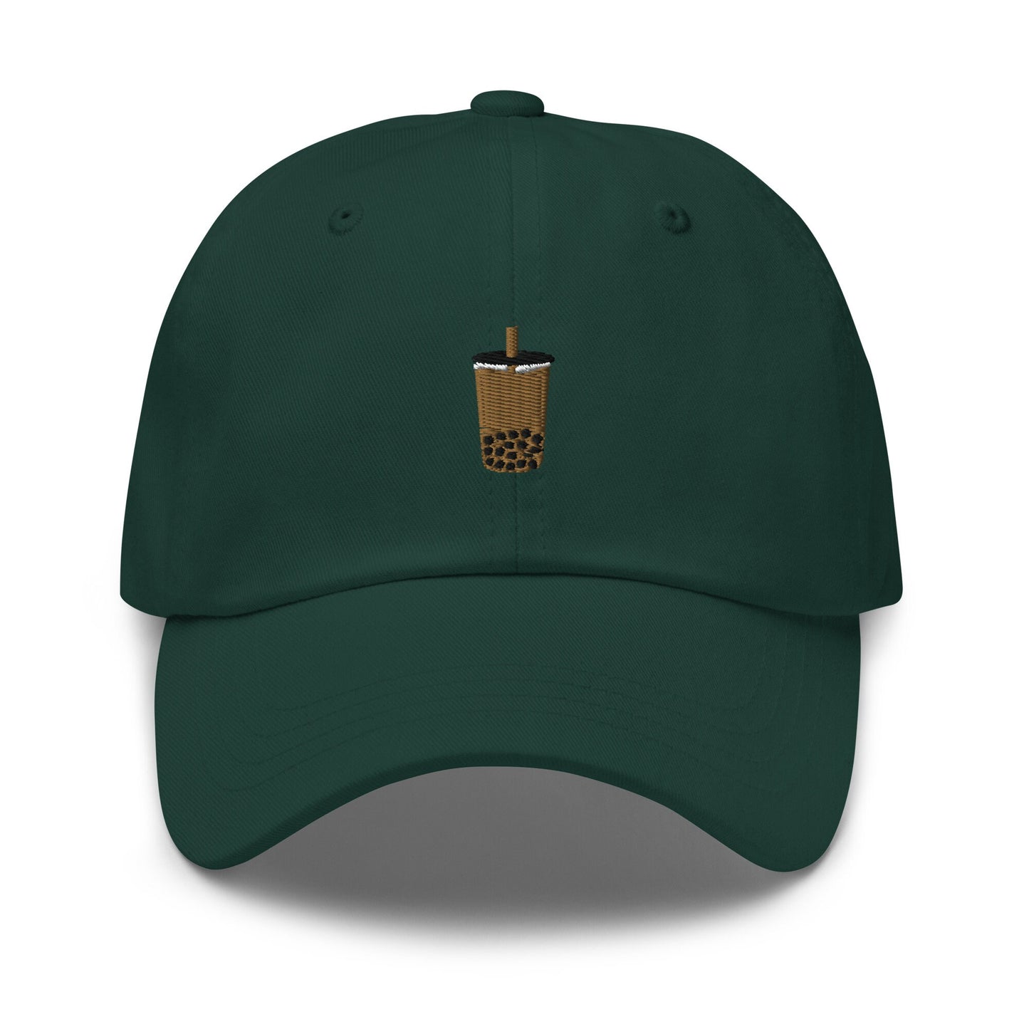 Boba Hat - Bubble Tea - Milk Tea - Tapioca - Cotton Embroidered Baseball Cap