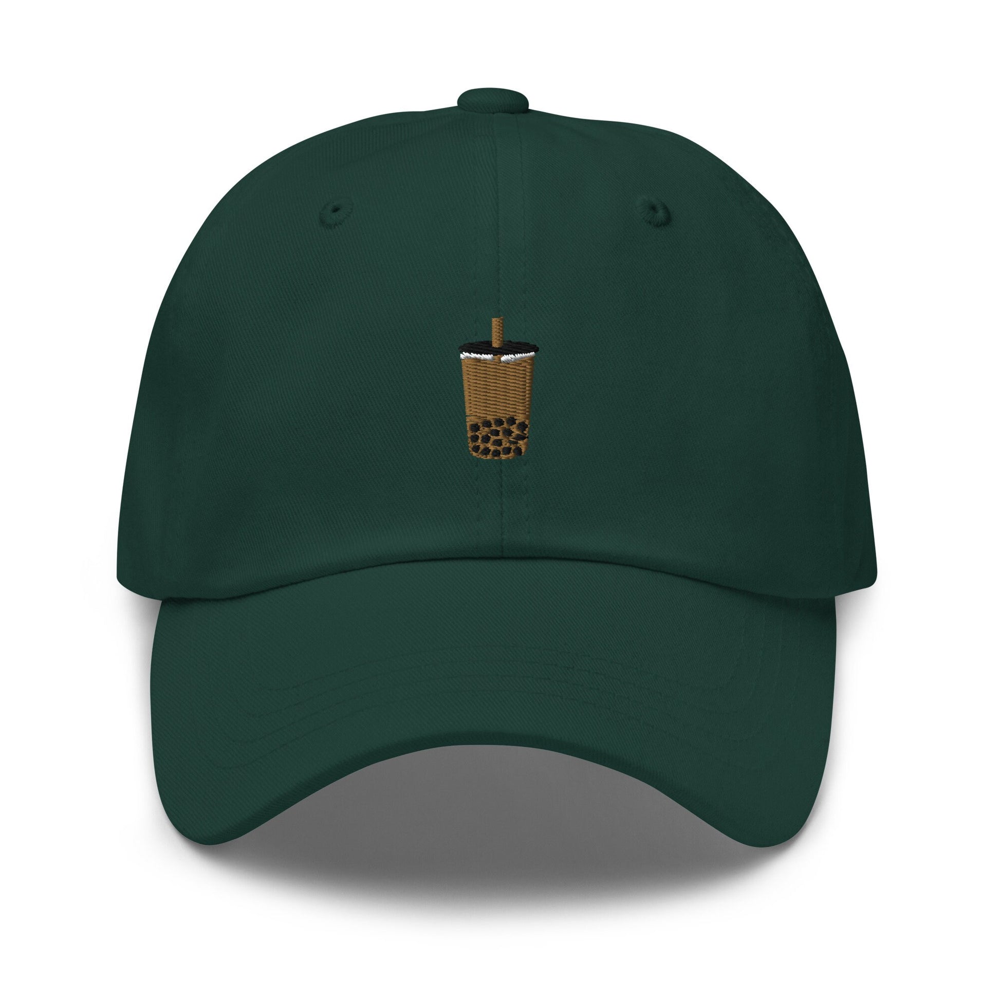 Boba Hat - Bubble Tea - Milk Tea - Tapioca - Cotton Embroidered Baseball Cap
