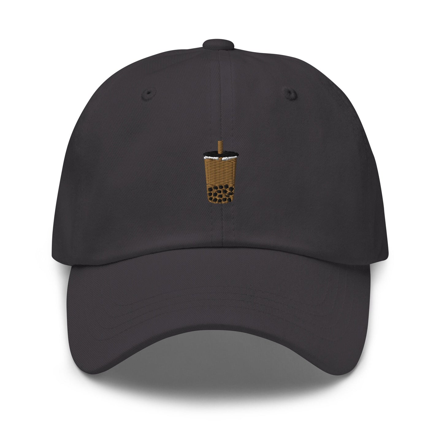 Boba Hat - Bubble Tea - Milk Tea - Tapioca - Cotton Embroidered Baseball Cap