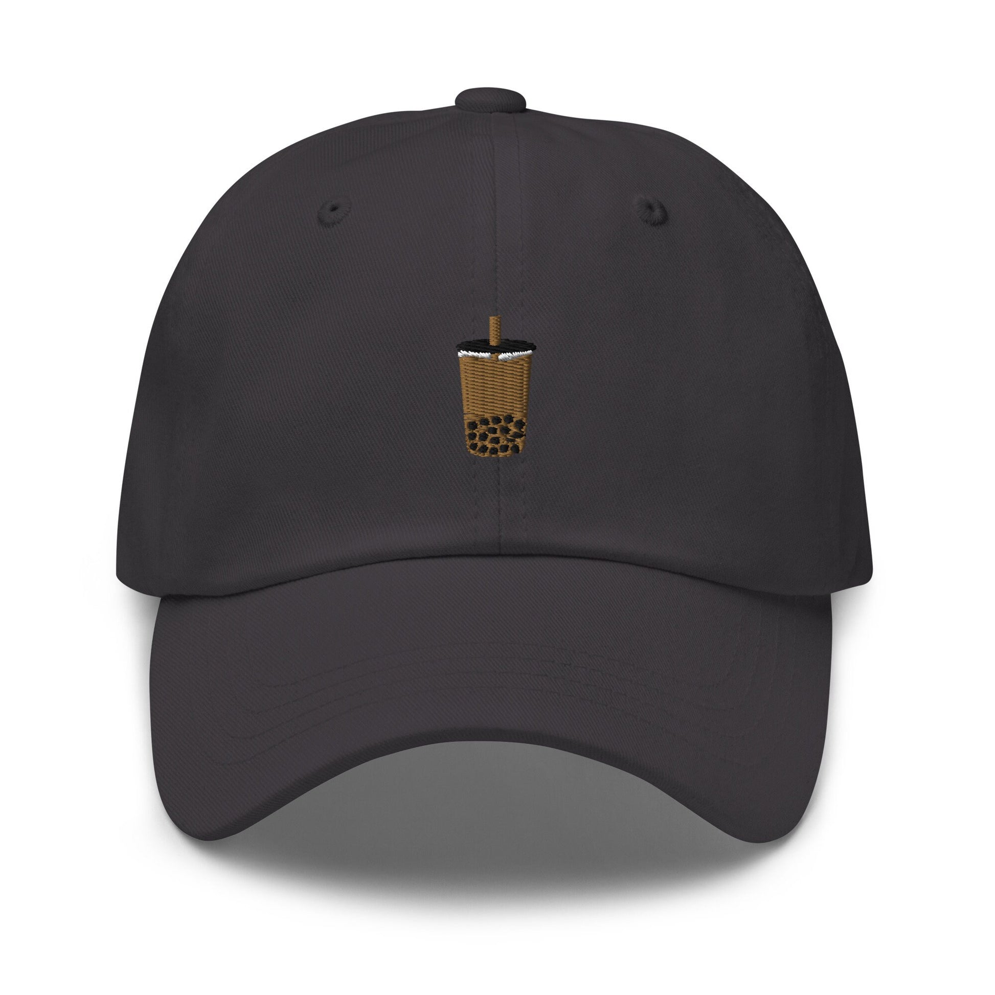 Boba Hat - Bubble Tea - Milk Tea - Tapioca - Cotton Embroidered Baseball Cap