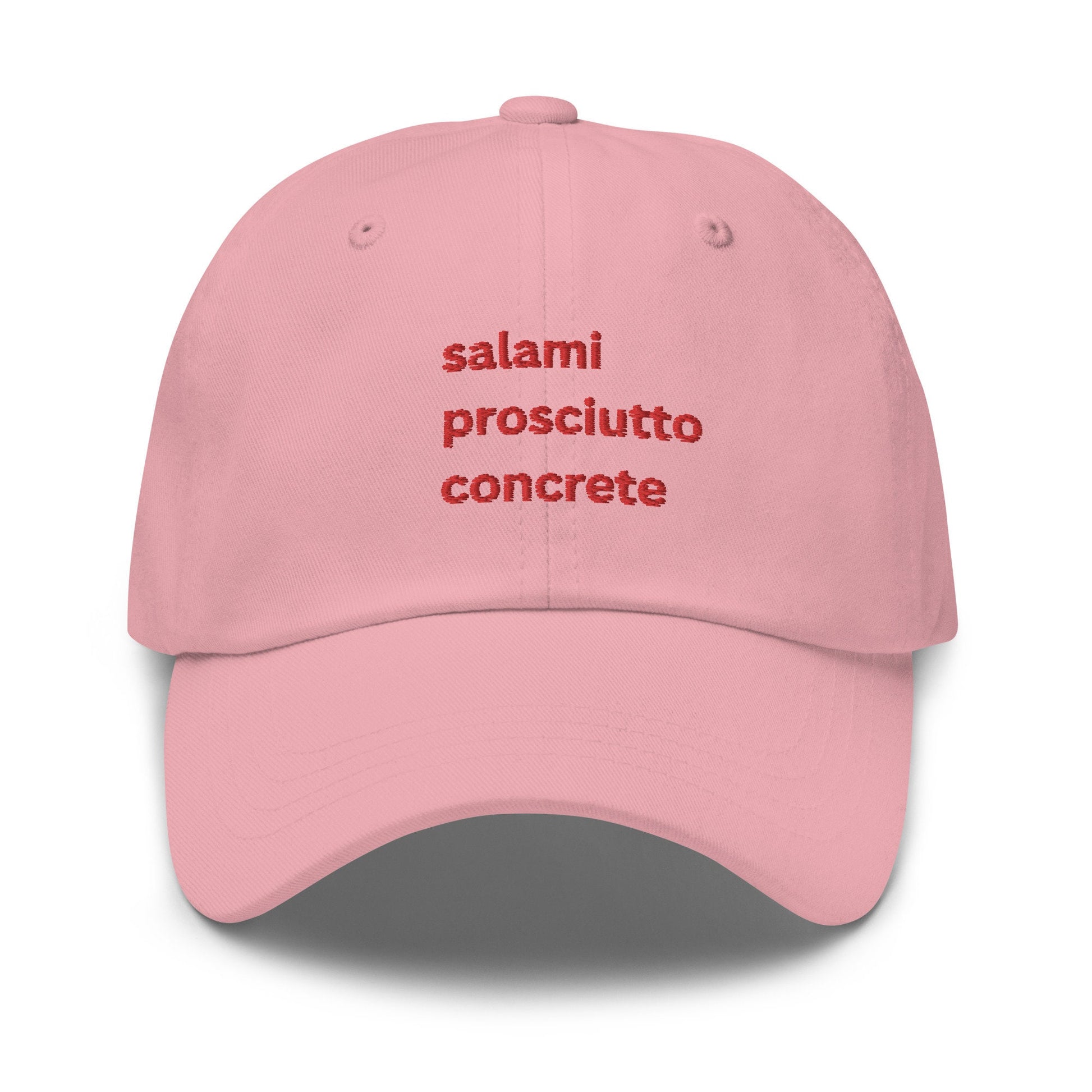 Salami, Concrete, Prosciutto Hat - Funny Italian American gift - Cotton Embroidered Cap