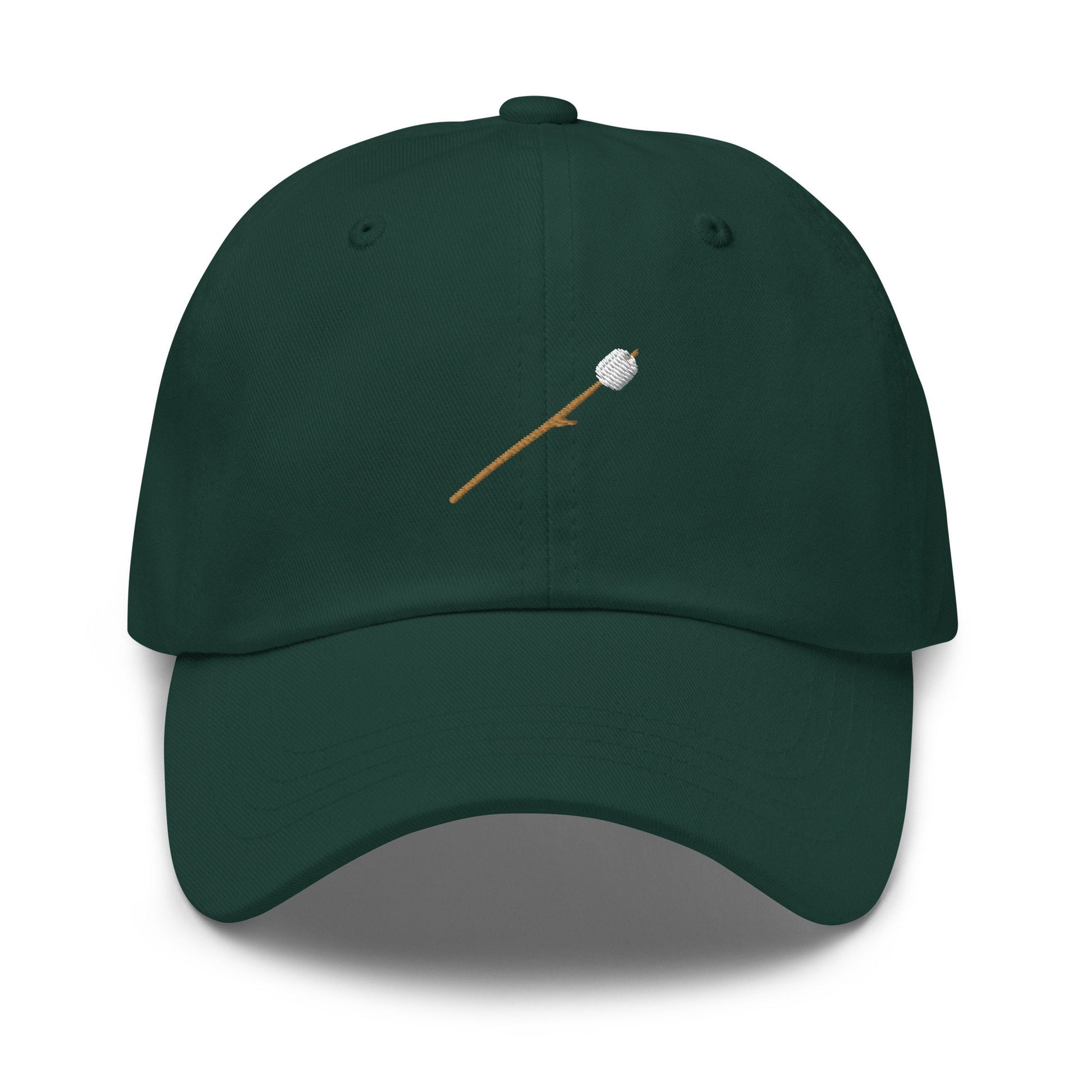 Roasted Marshmallow Hat - Summer Cottage, Camping, Cabin, Campfire Hat - Multiple Colors - Cotton Embroidered Cap