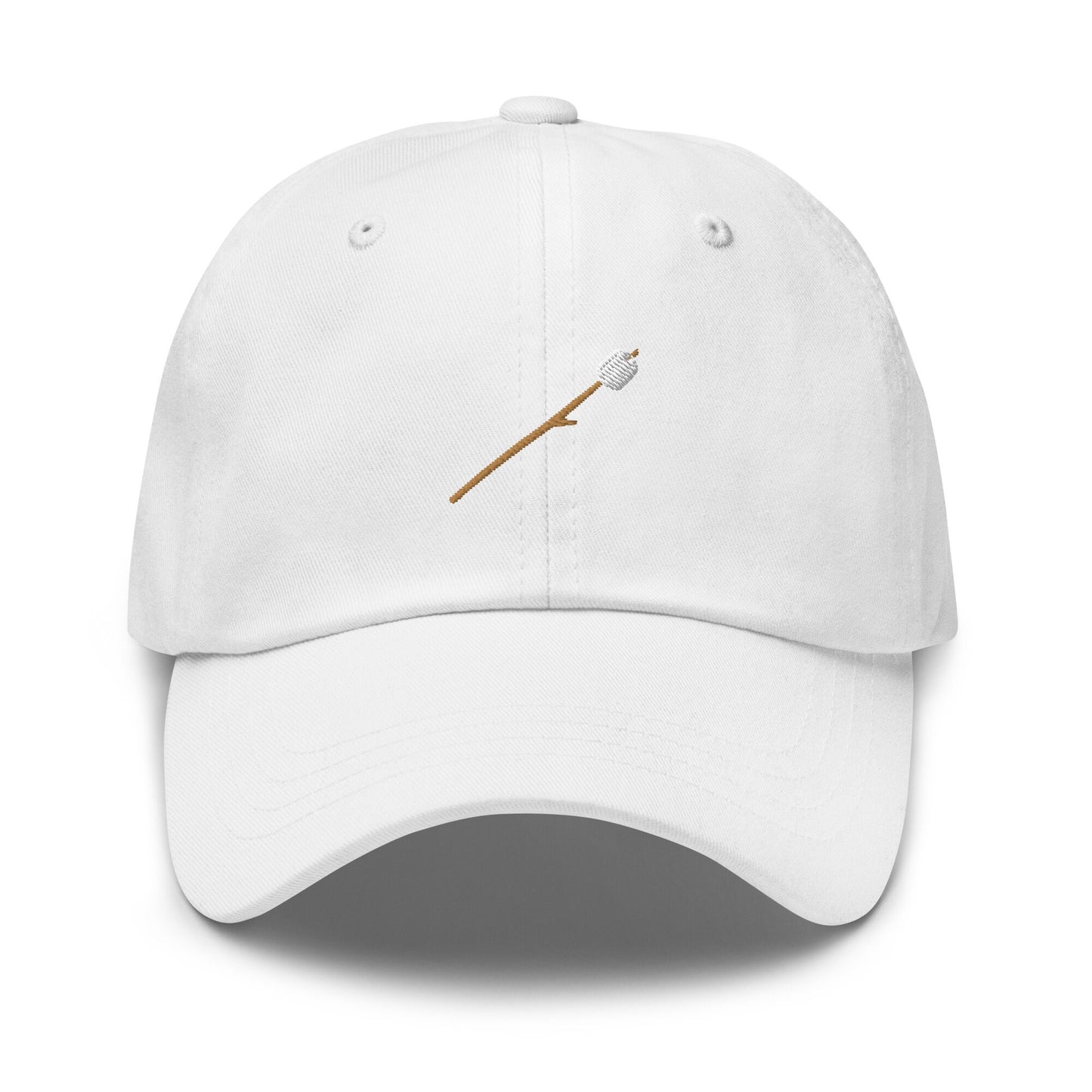 Roasted Marshmallow Hat - Summer Cottage, Camping, Cabin, Campfire Hat - Multiple Colors - Cotton Embroidered Cap