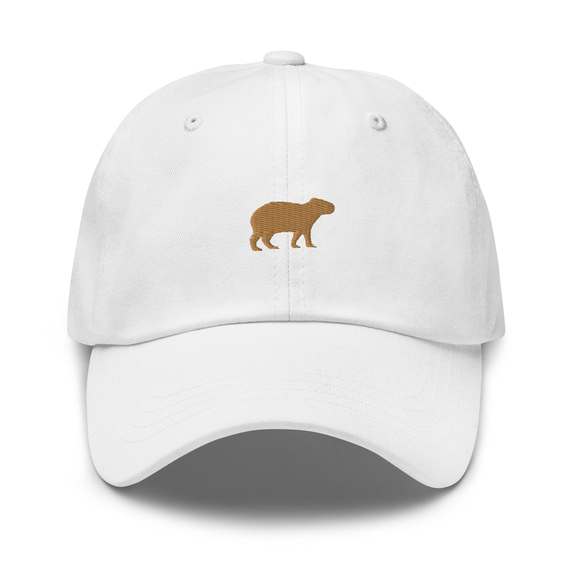 Capybara Dad Hat - Minimalist Cotton Embroidered Cap - Multiple Colors