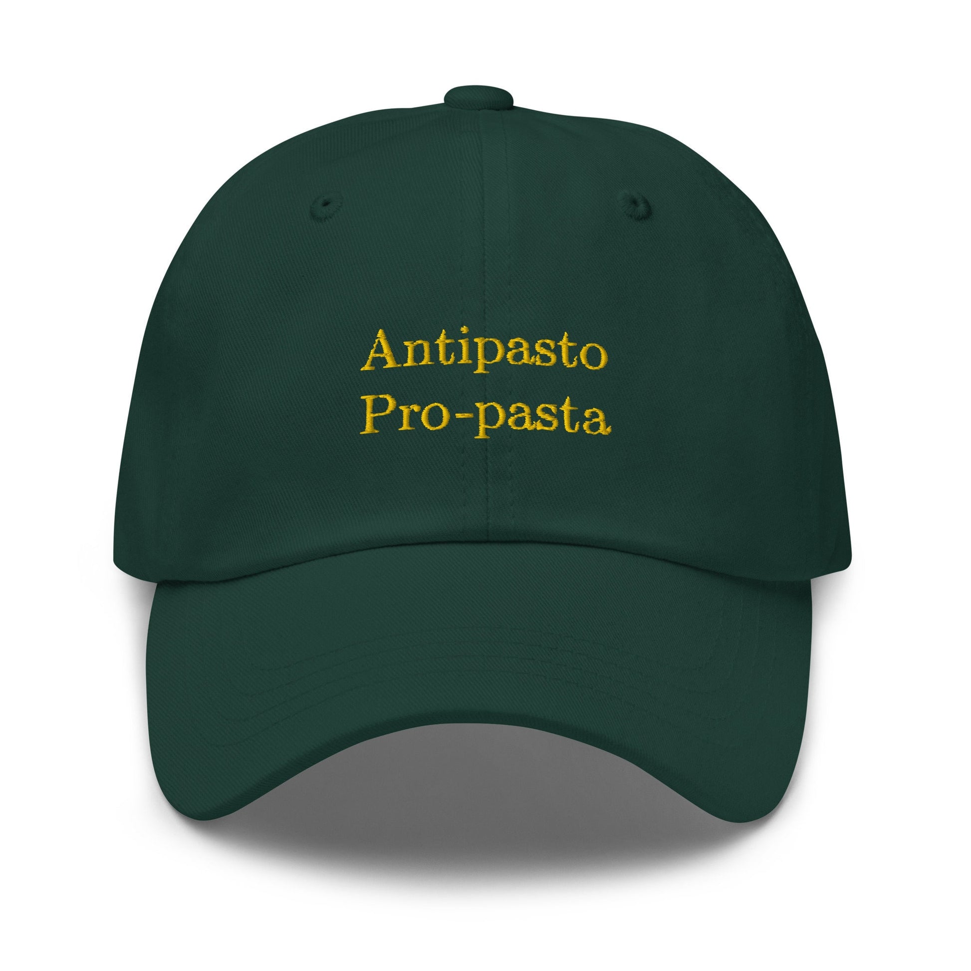 Pasta Dad Hat - The Duality of Man - Antipasto, Pasta, and Italian Food Lovers - Cotton Embroidered Cap - Multiple Colors