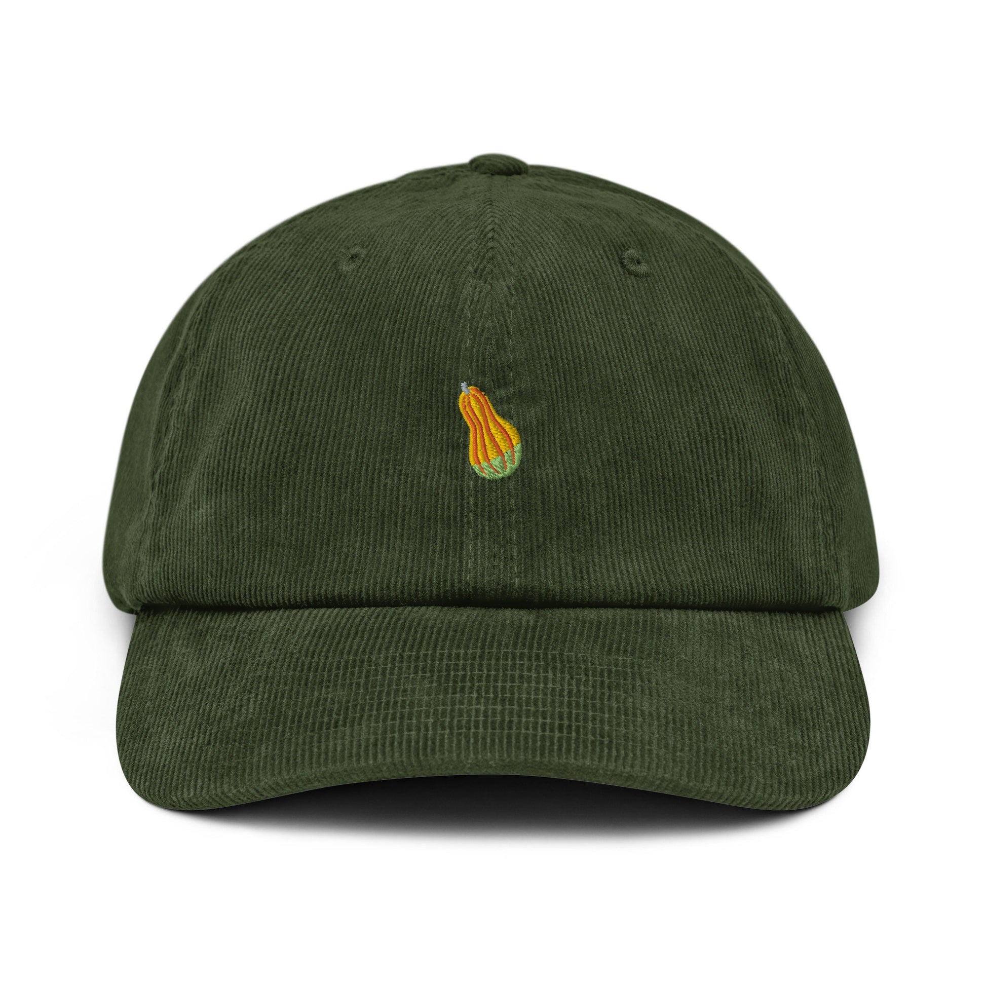 Gourd Hat - Autumn, Fall, Thanksgiving, Halloween Harvest Vibes - Embroidered Corduroy Cap