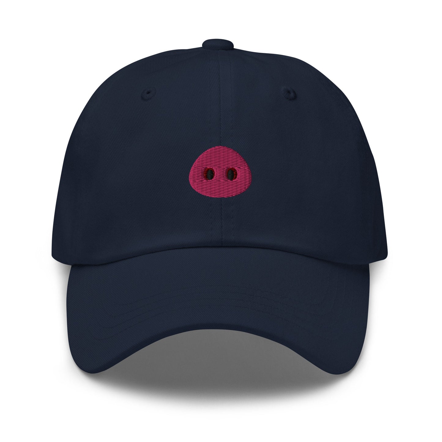 Pig Snout Hat - Embroidered Cotton Cap
