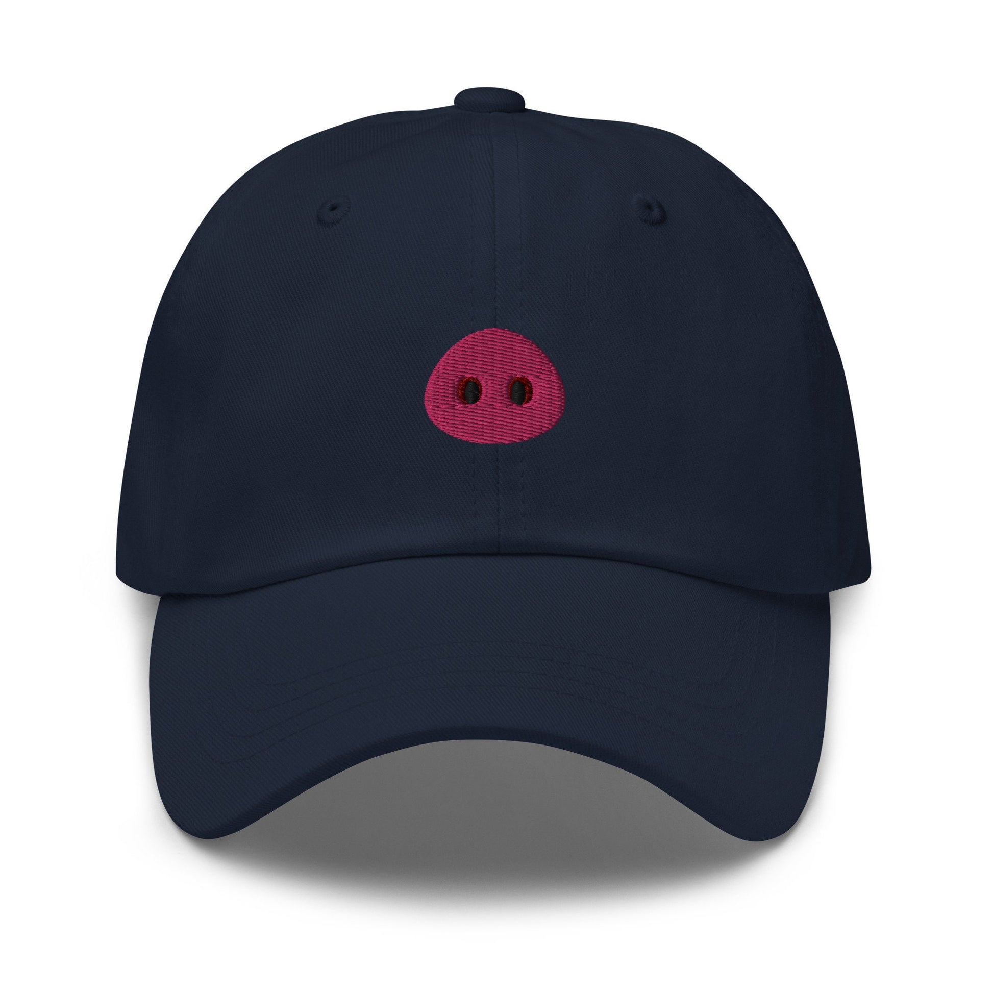 Pig Snout Hat - Embroidered Cotton Cap