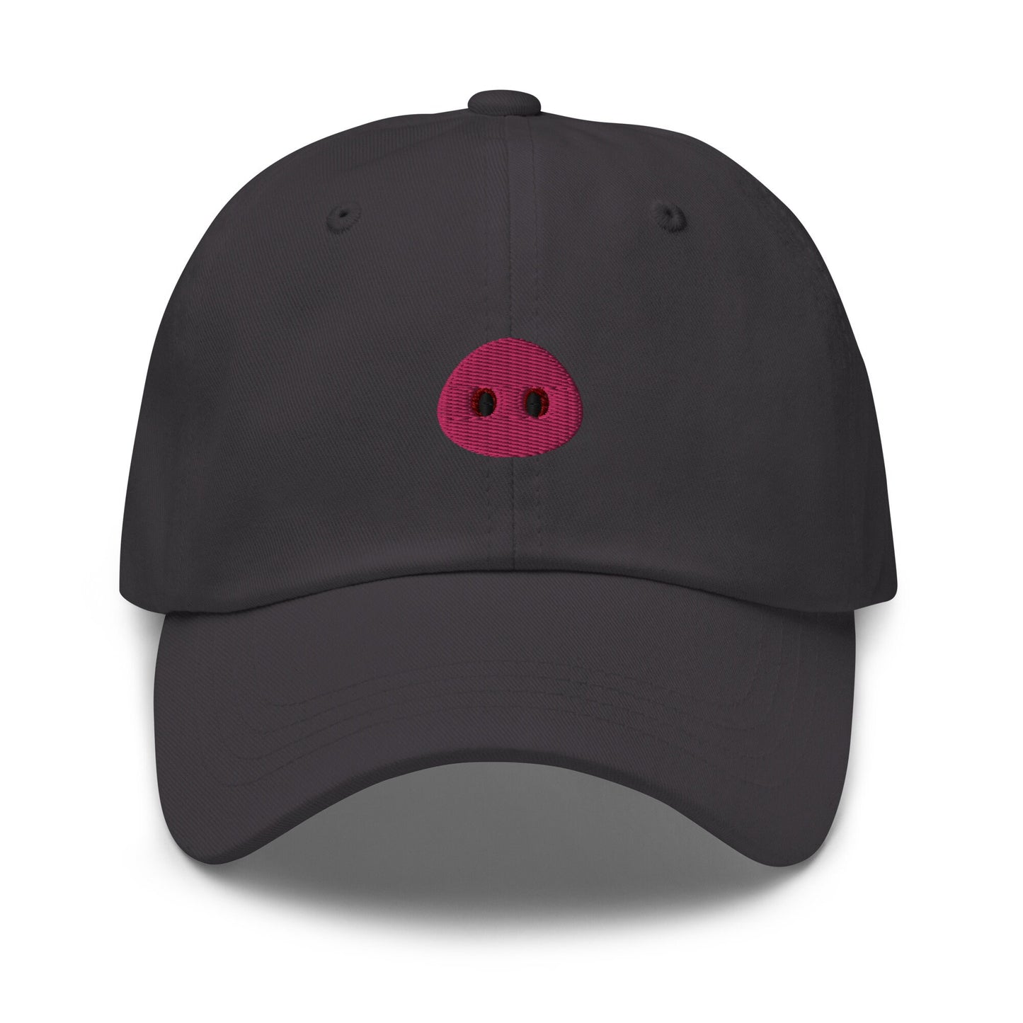 Pig Snout Hat - Embroidered Cotton Cap