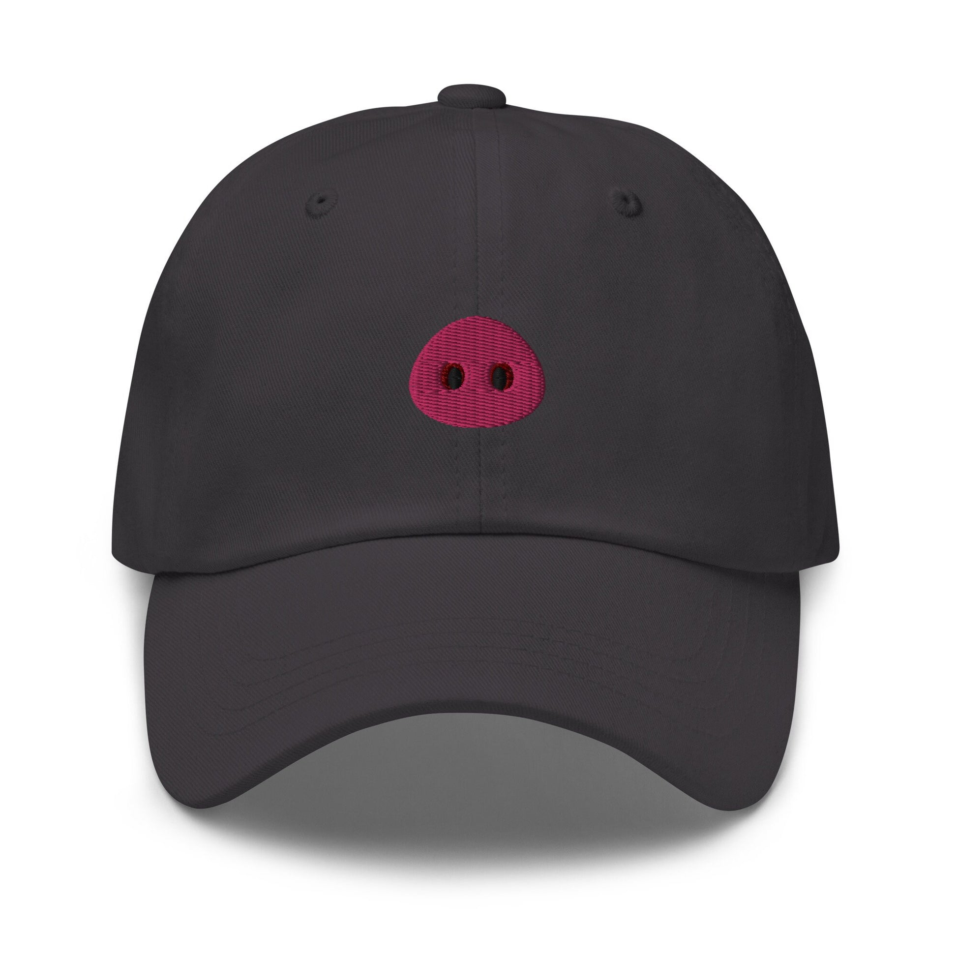 Pig Snout Hat - Embroidered Cotton Cap