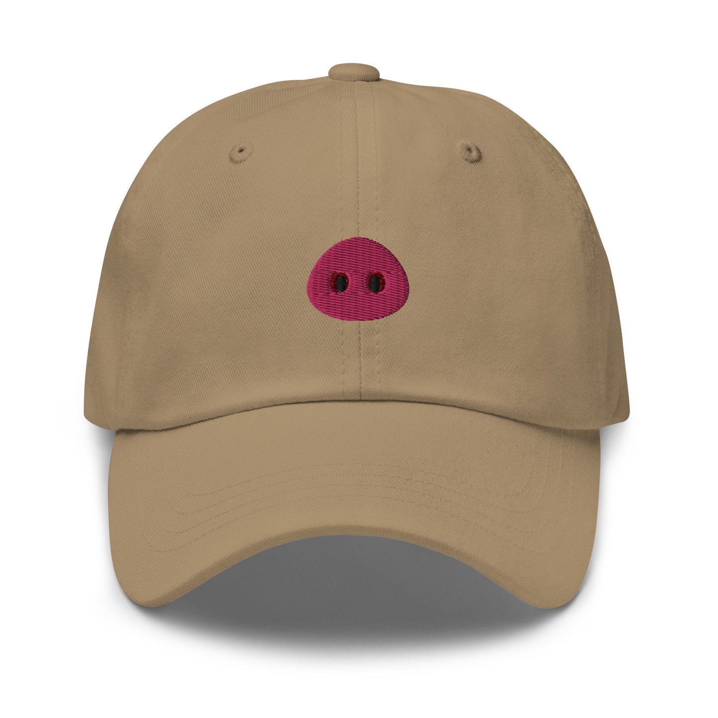 Pig Snout Hat - Embroidered Cotton Cap