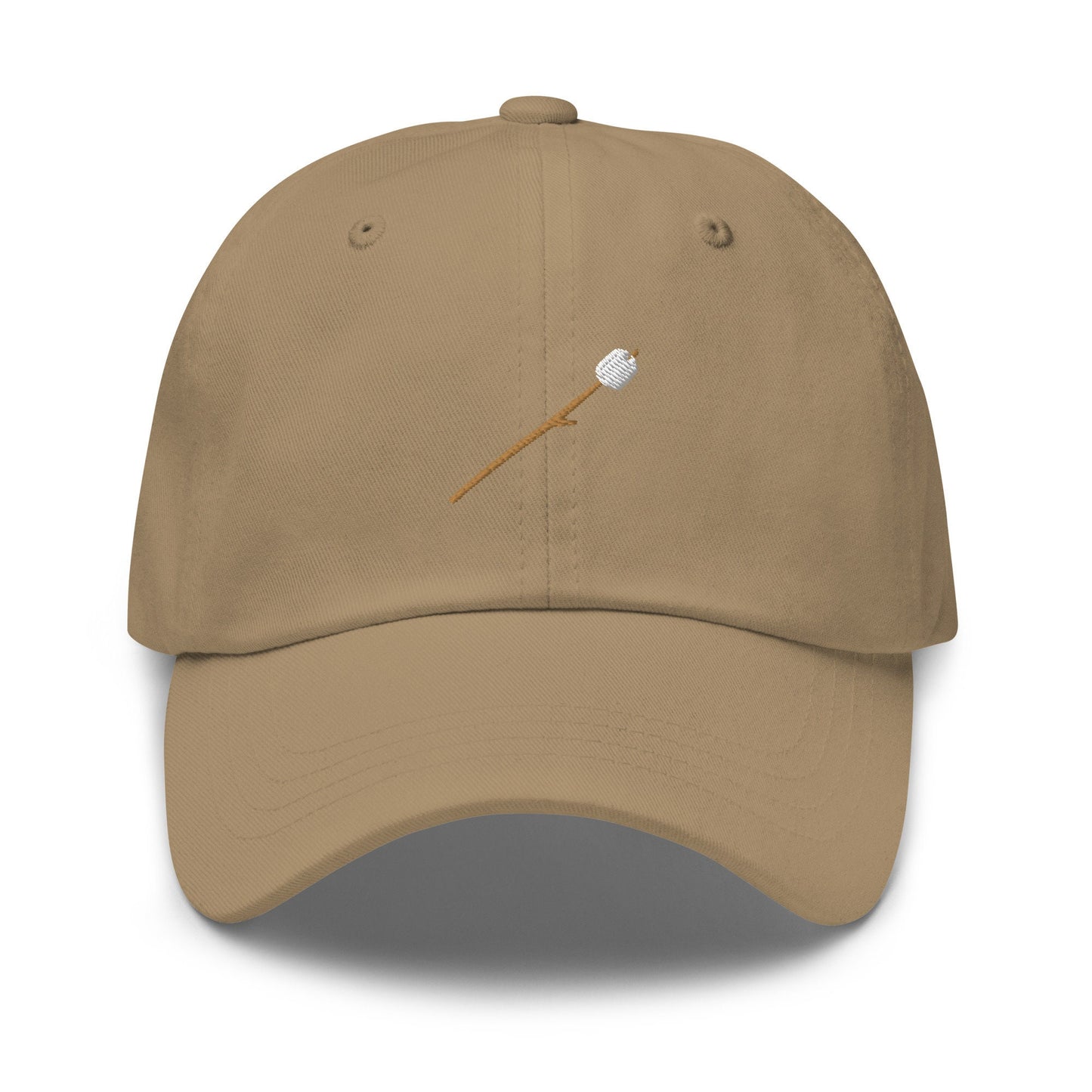 Roasted Marshmallow Hat - Summer Cottage, Camping, Cabin, Campfire Hat - Multiple Colors - Cotton Embroidered Cap