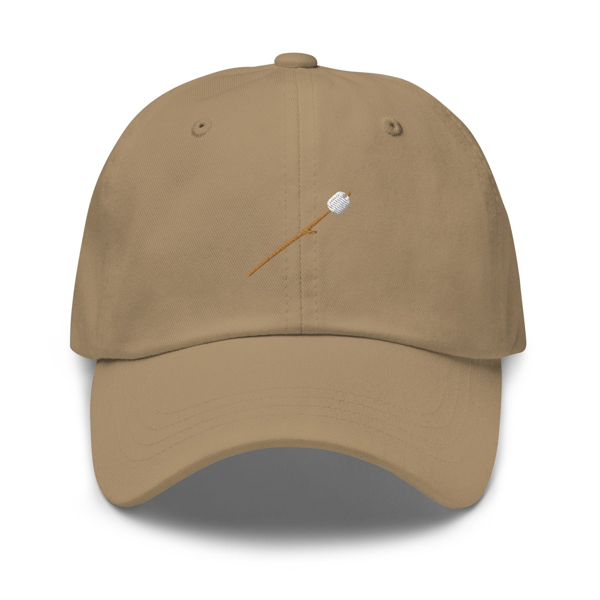 Roasted Marshmallow Hat - Summer Cottage, Camping, Cabin, Campfire Hat - Multiple Colors - Cotton Embroidered Cap
