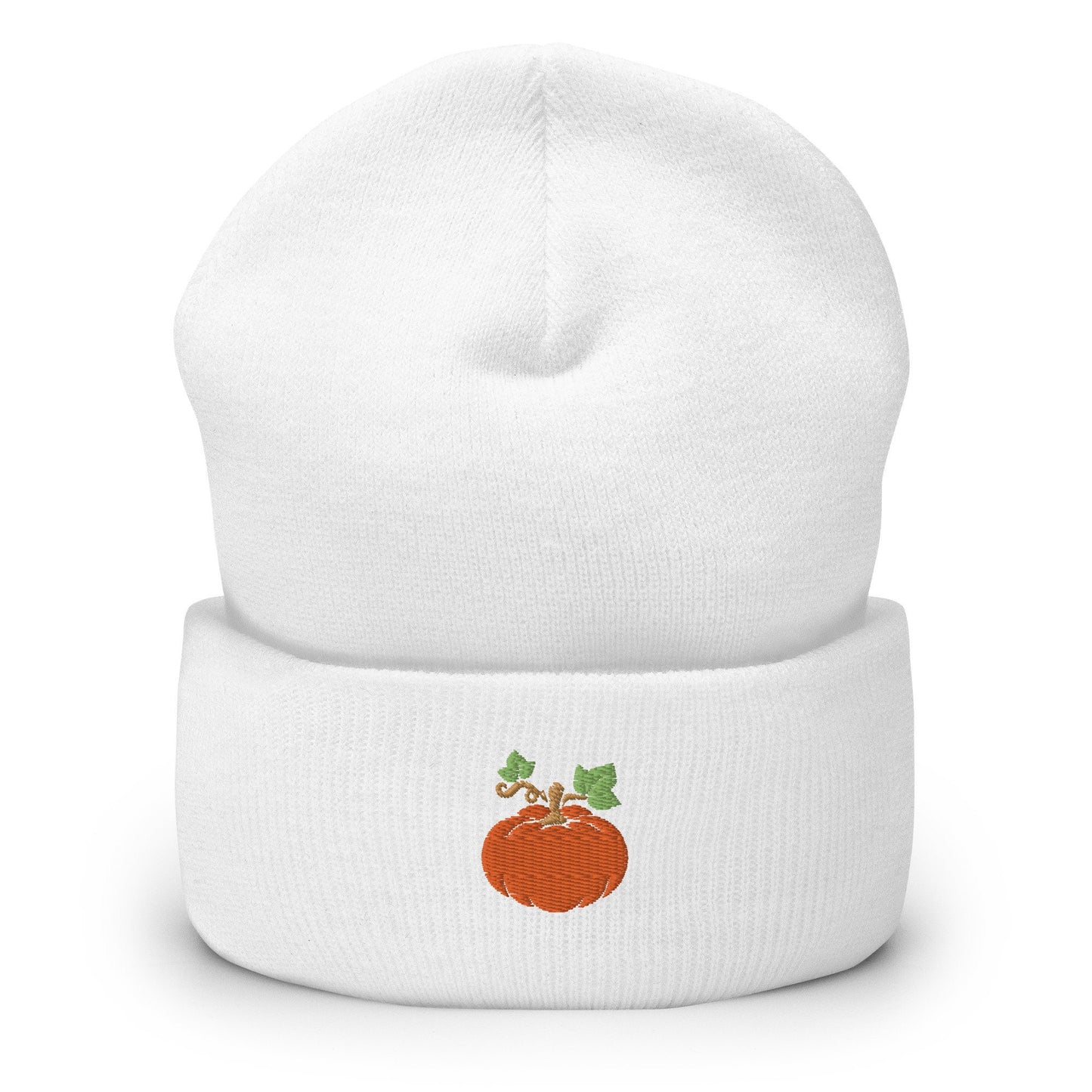 Pumpkin Beanie - Fall, Autumn Hat - Embroidered + Cuffed + Hypoallergenic - Multiple Colors