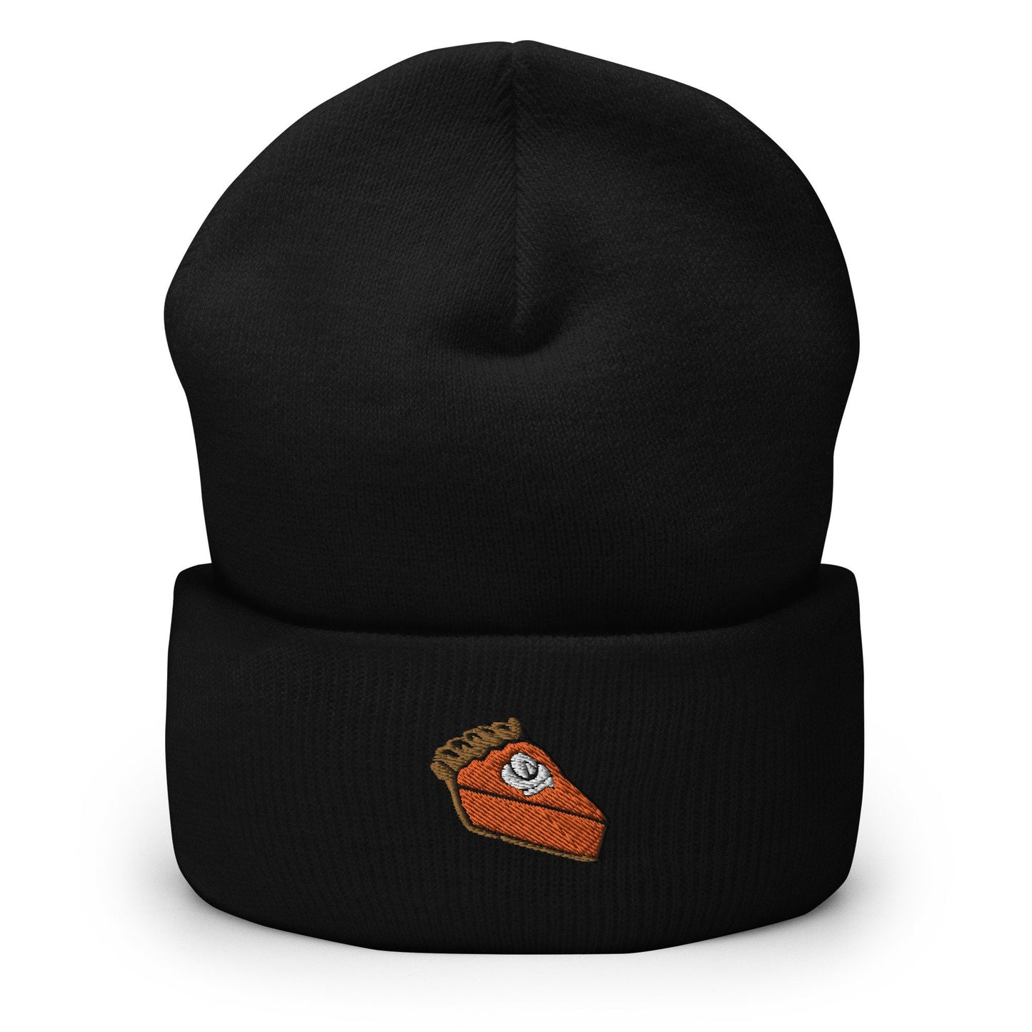 Pumpkin Pie Beanie - Fall, Autumn, Thanksgiving Hat - Embroidered + Cuffed + Hypoallergenic - Multiple Colors