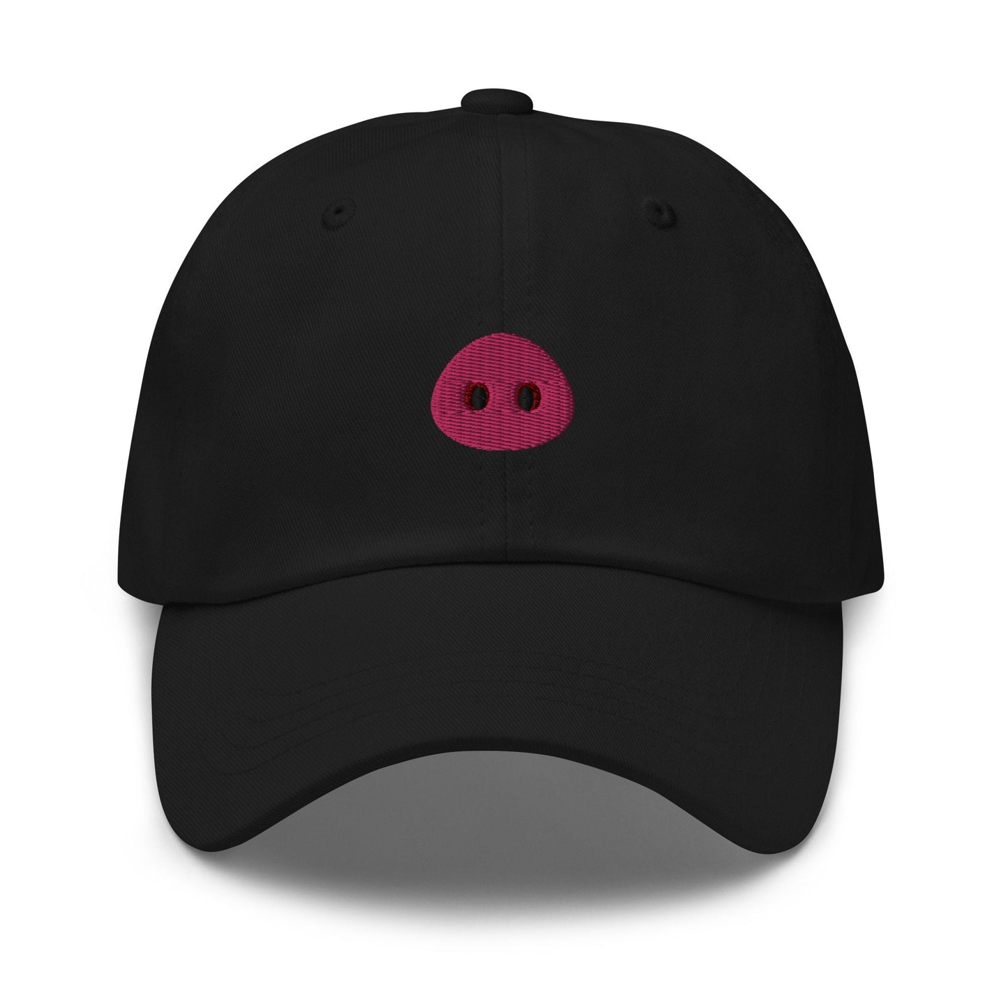 Pig Snout Hat - Embroidered Cotton Cap