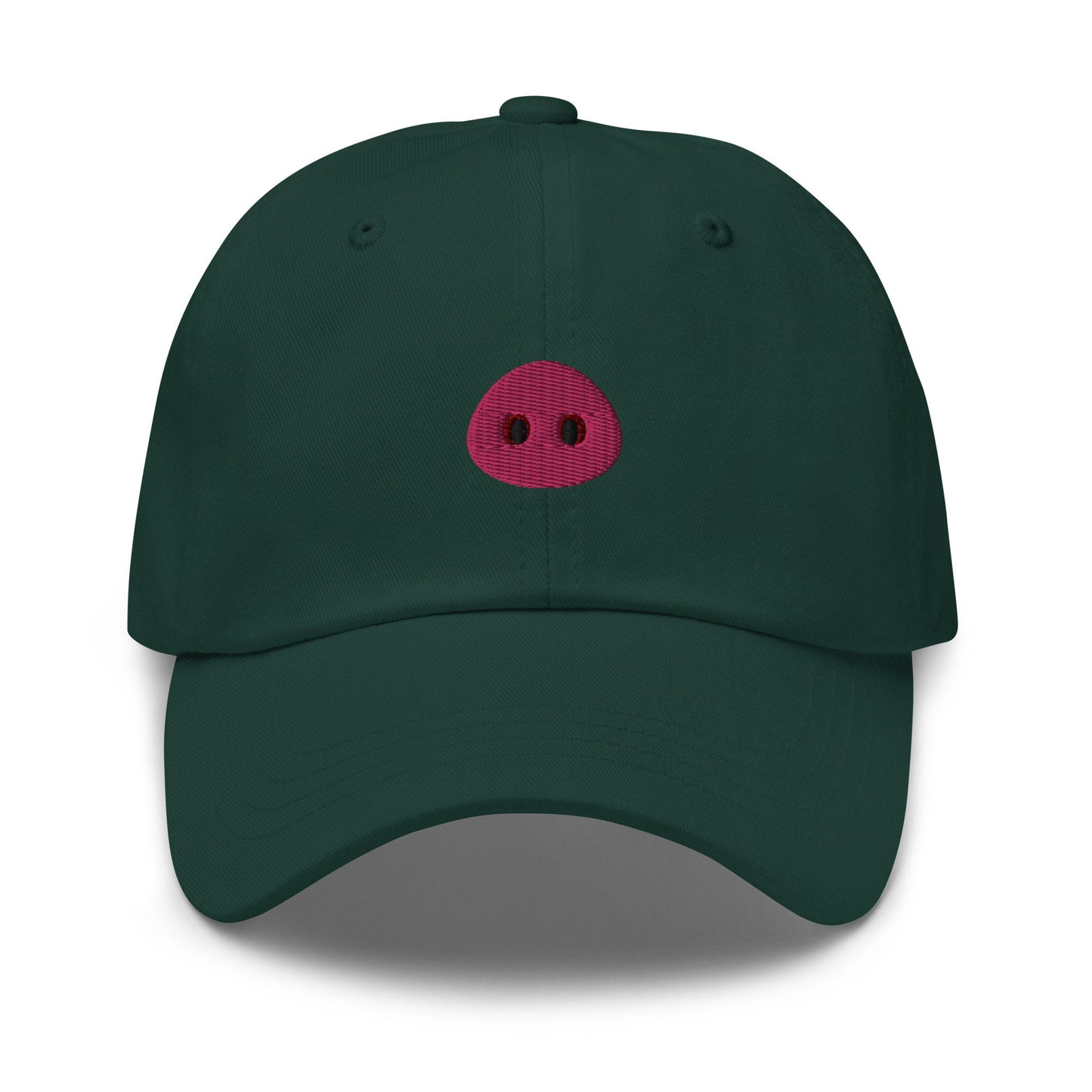 Pig Snout Hat - Embroidered Cotton Cap