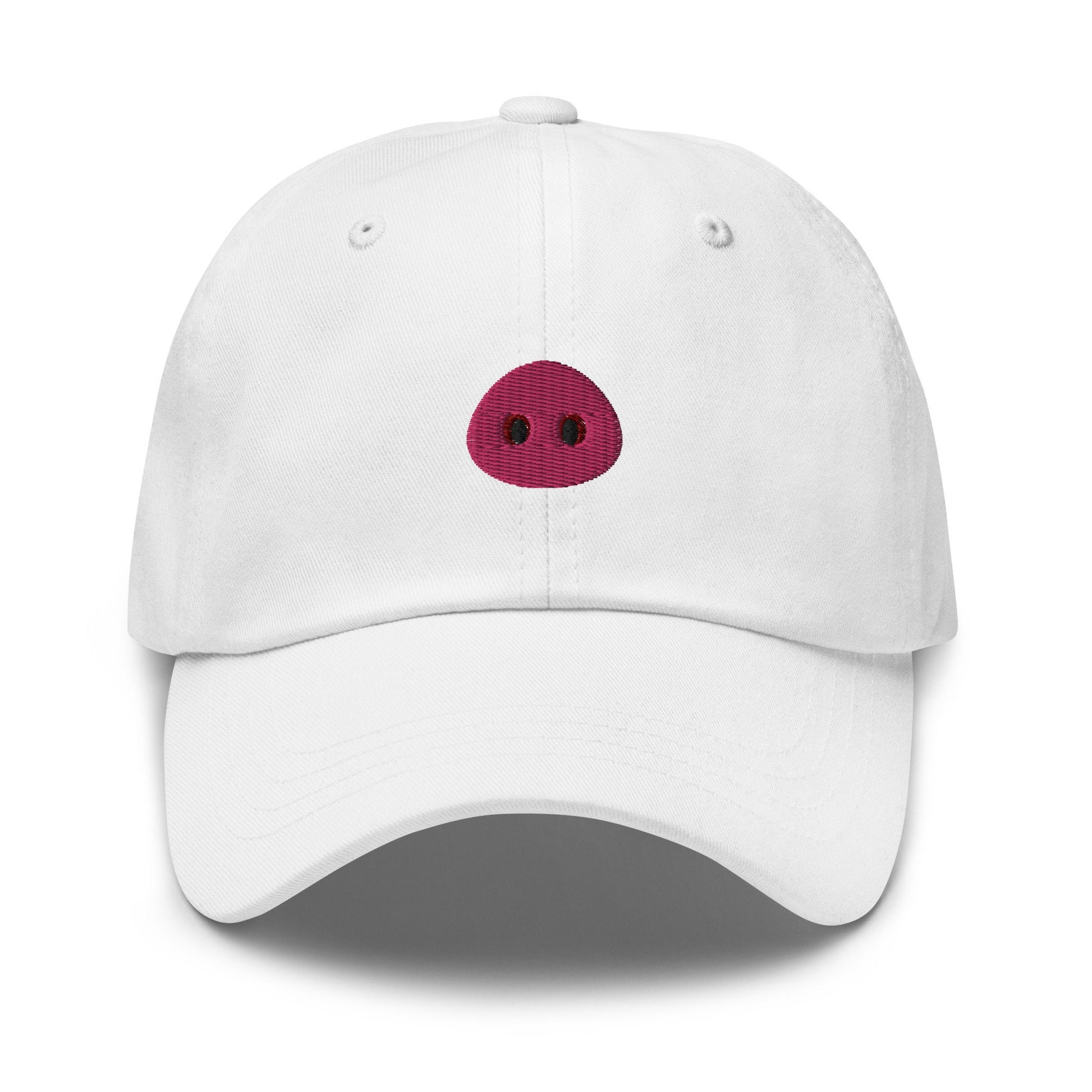 Pig Snout Hat - Embroidered Cotton Cap