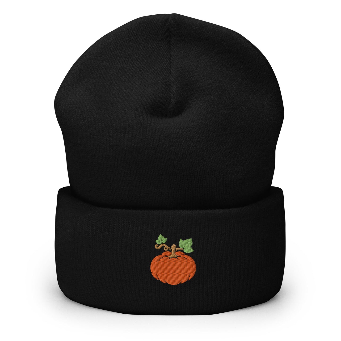 Pumpkin Beanie - Fall, Autumn Hat - Embroidered + Cuffed + Hypoallergenic - Multiple Colors