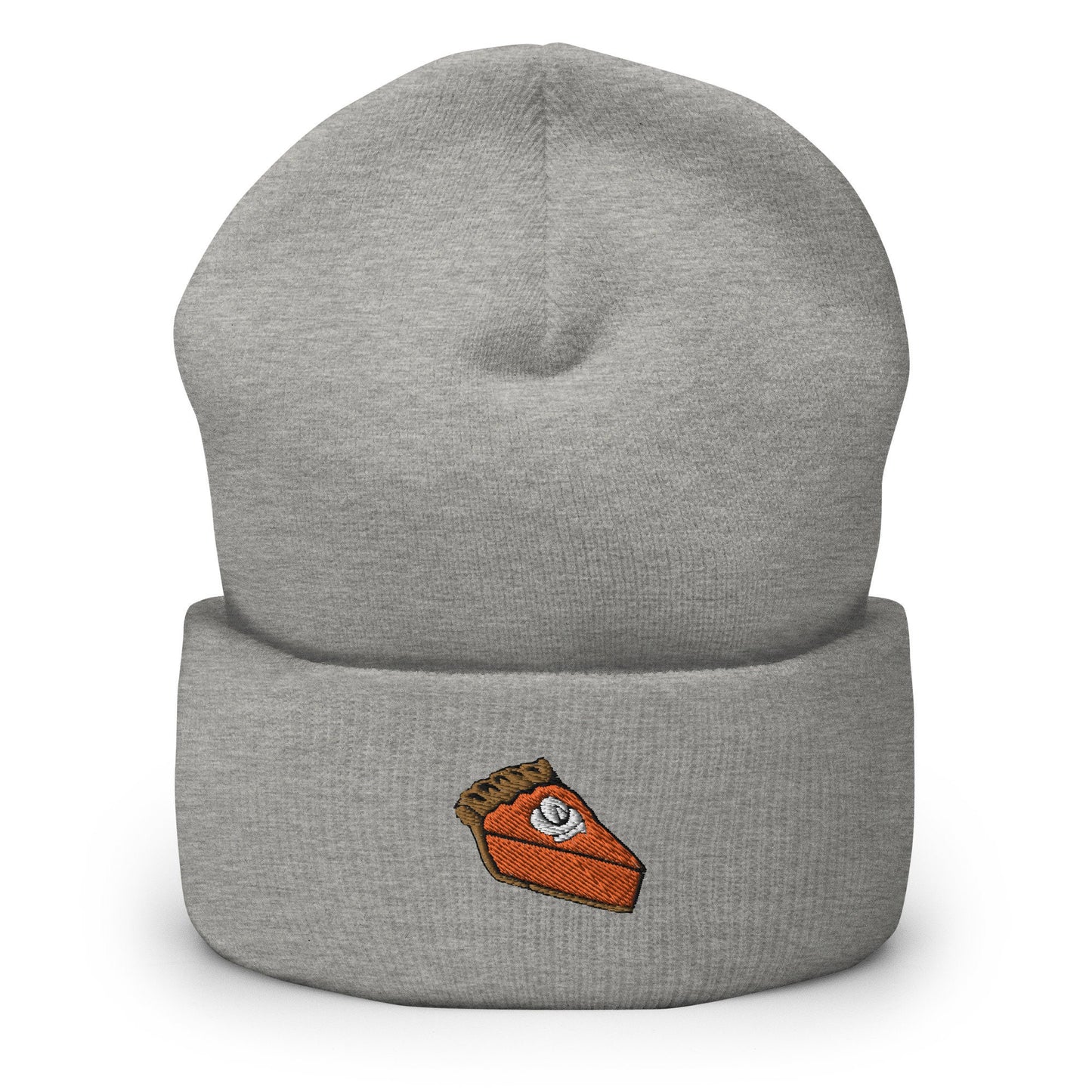 Pumpkin Pie Beanie - Fall, Autumn, Thanksgiving Hat - Embroidered + Cuffed + Hypoallergenic - Multiple Colors