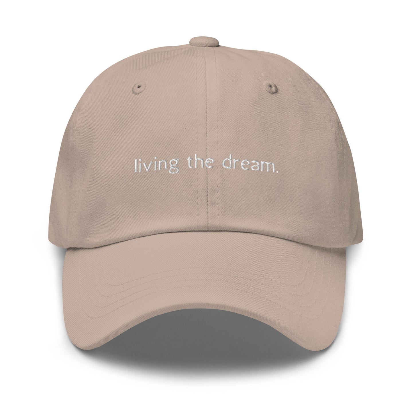 Living the Dream Dad Hat - Corporate Humor - NPC Life - Cotton Embroidered Cap - Multiple Colors