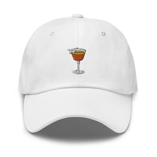 Paper Plane Dad Hat - Bourbon Aperol Cocktail Hat -  Cotton Embroidered Cap - Multiple Colors