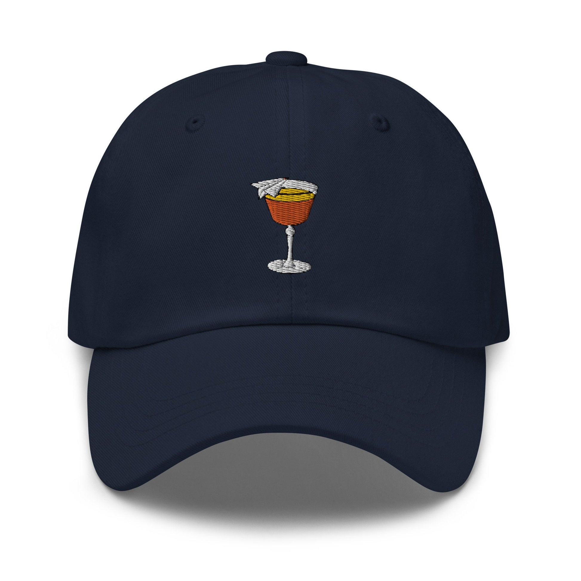 Paper Plane Dad Hat - Bourbon Aperol Cocktail Hat -  Cotton Embroidered Cap - Multiple Colors