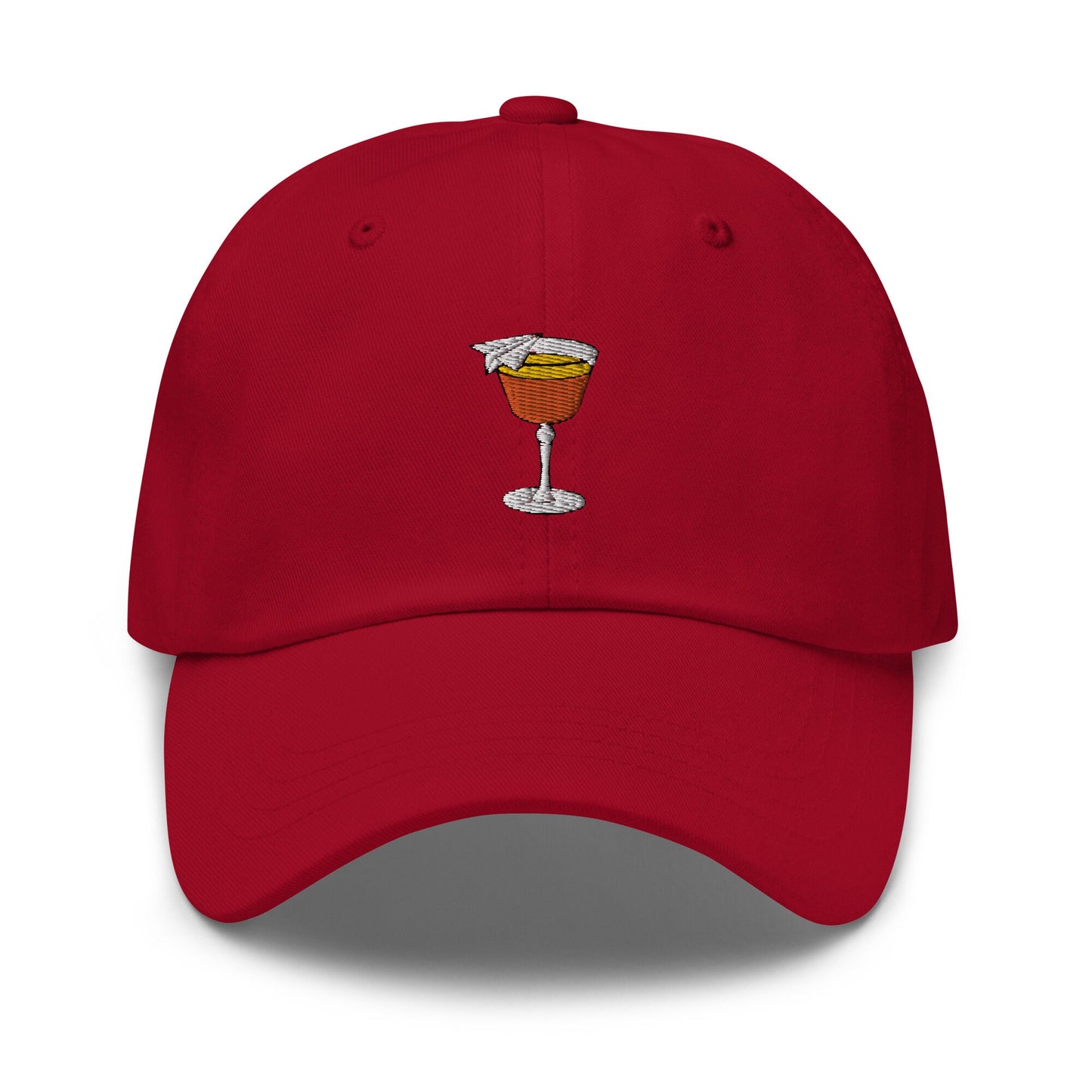 Paper Plane Dad Hat - Bourbon Aperol Cocktail Hat -  Cotton Embroidered Cap - Multiple Colors