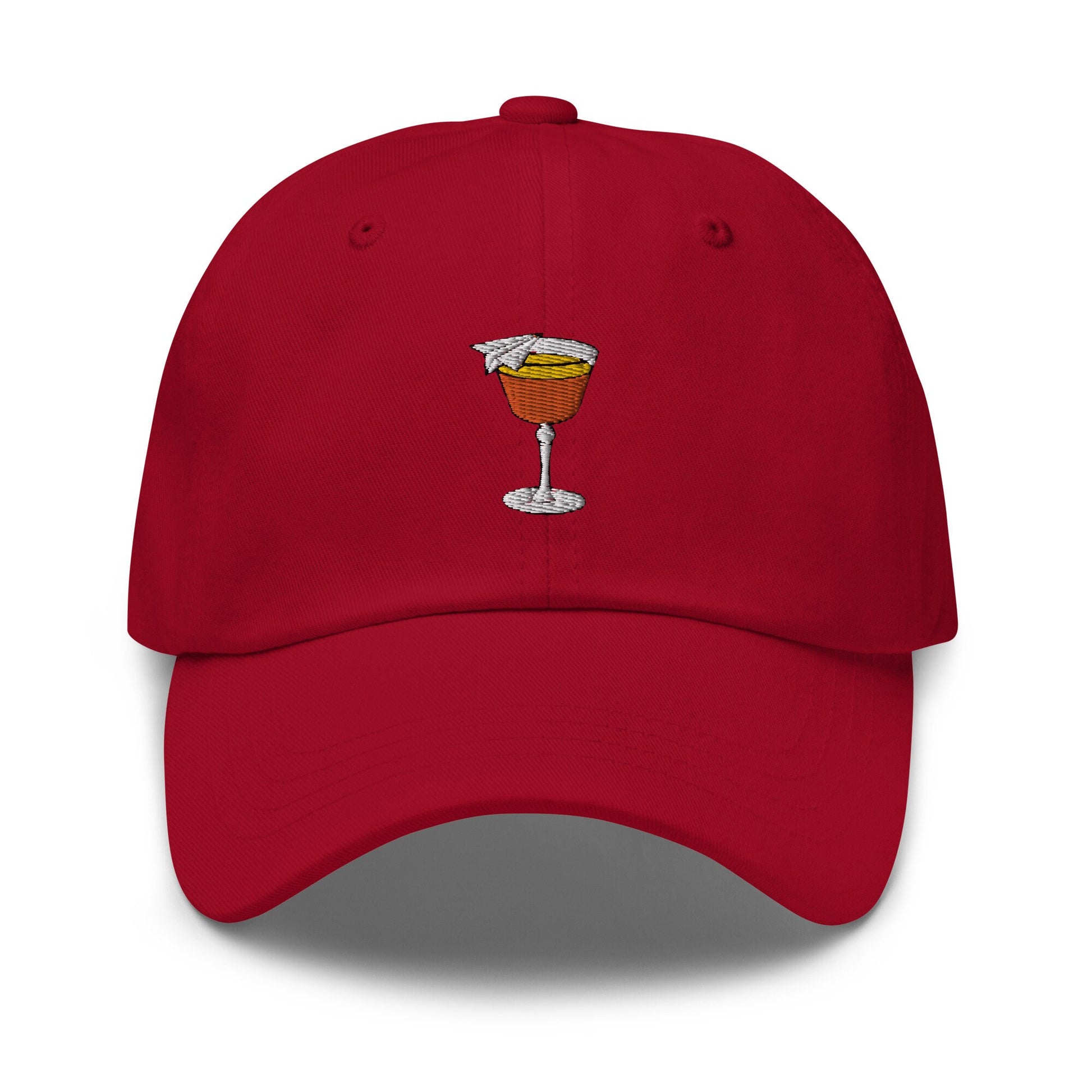 Paper Plane Dad Hat - Bourbon Aperol Cocktail Hat -  Cotton Embroidered Cap - Multiple Colors