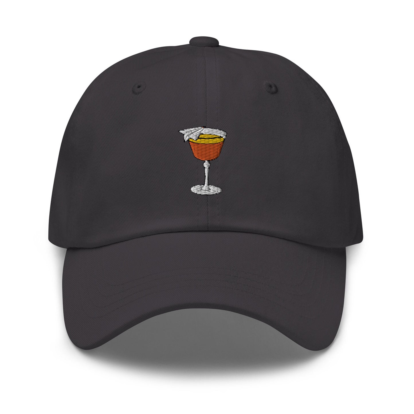 Paper Plane Dad Hat - Bourbon Aperol Cocktail Hat -  Cotton Embroidered Cap - Multiple Colors