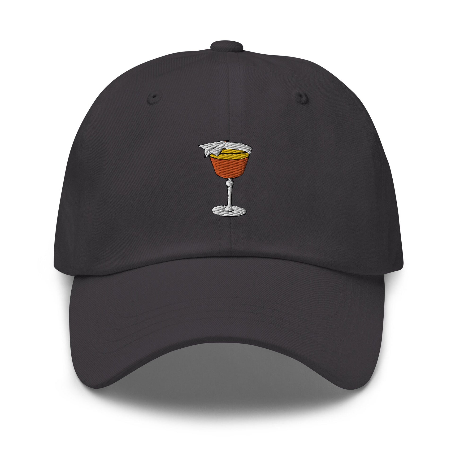 Paper Plane Dad Hat - Bourbon Aperol Cocktail Hat -  Cotton Embroidered Cap - Multiple Colors