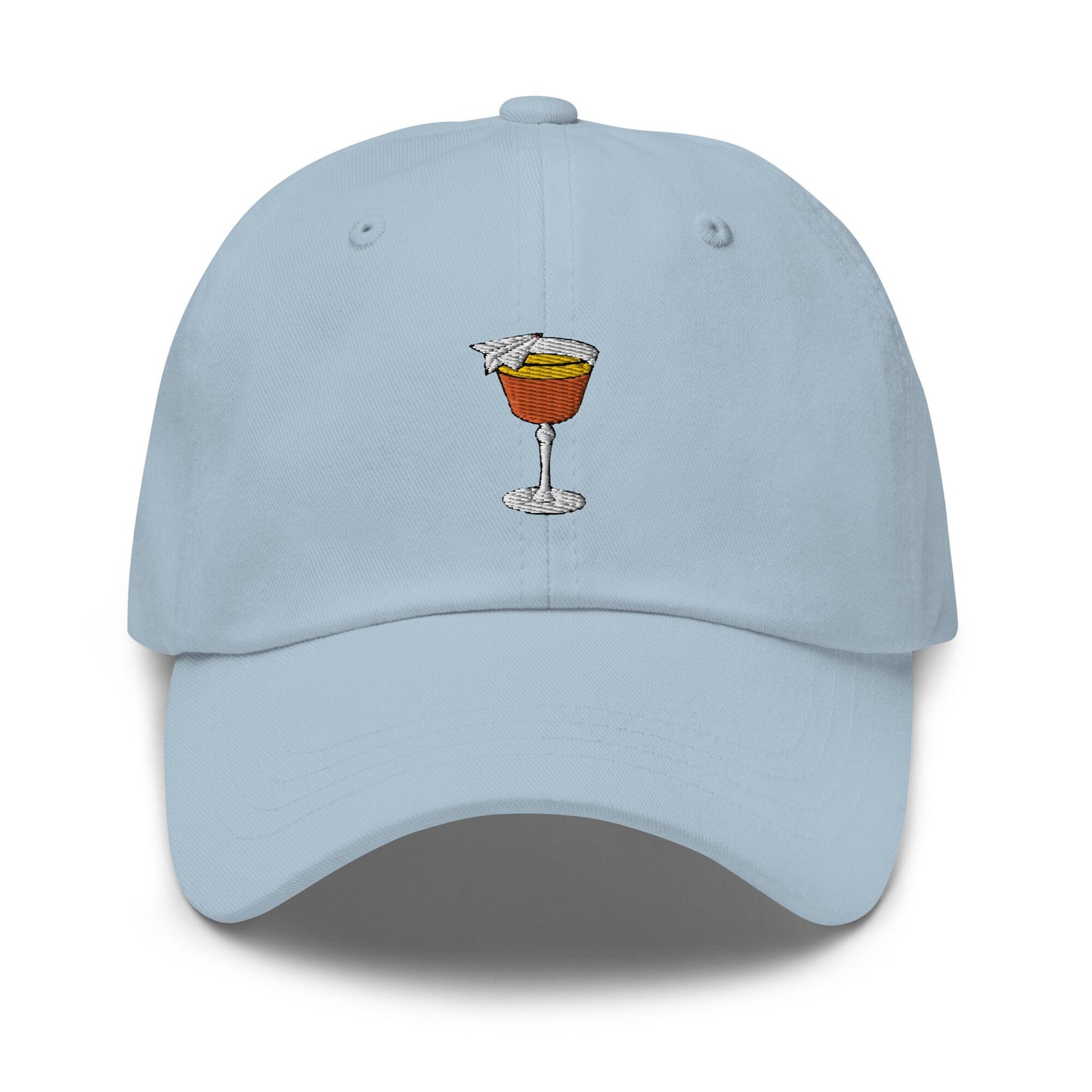 Paper Plane Dad Hat - Bourbon Aperol Cocktail Hat -  Cotton Embroidered Cap - Multiple Colors