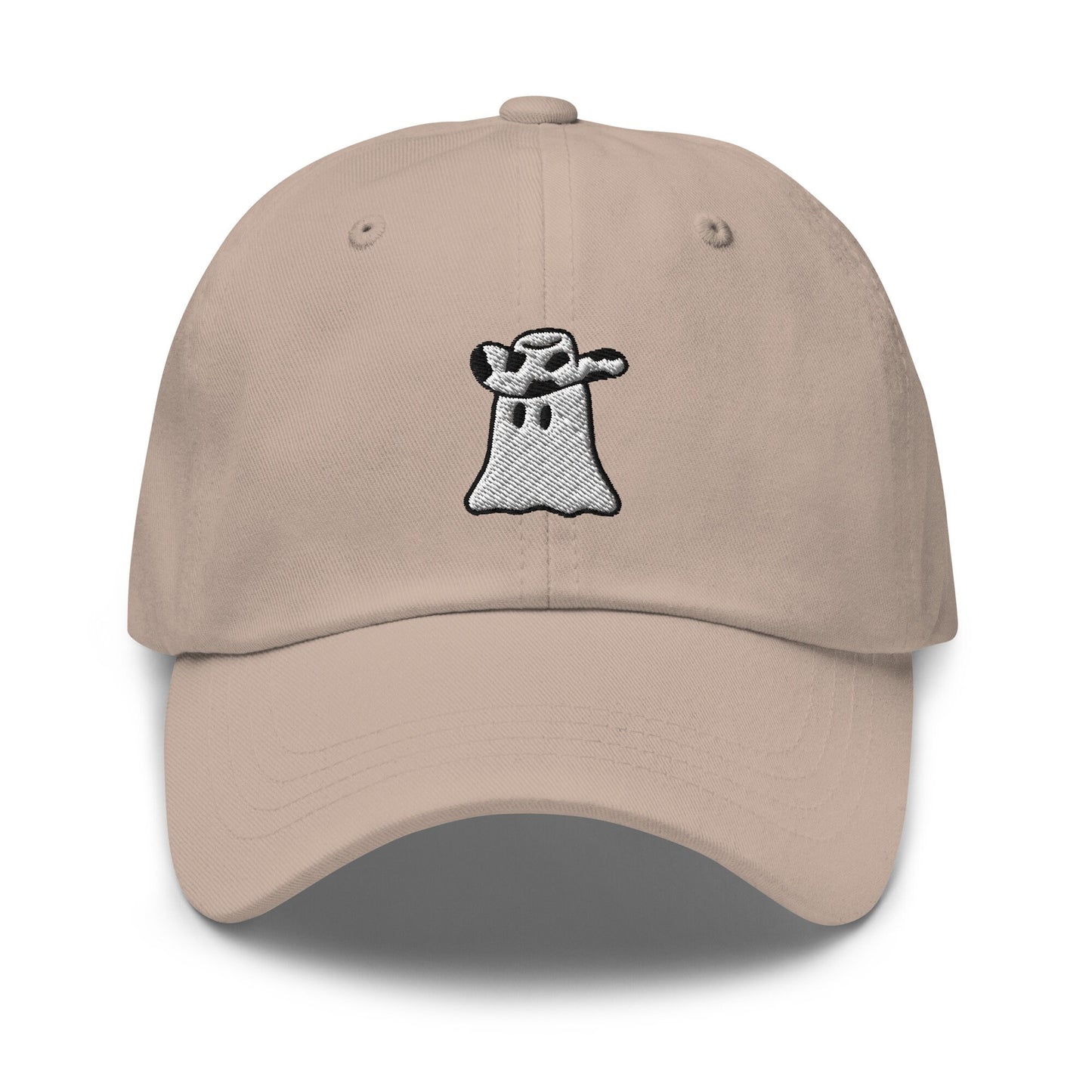 Cowboy Ghost Hat - Halloween Classic - Embroidered Cotton Cap - Multiple Colors