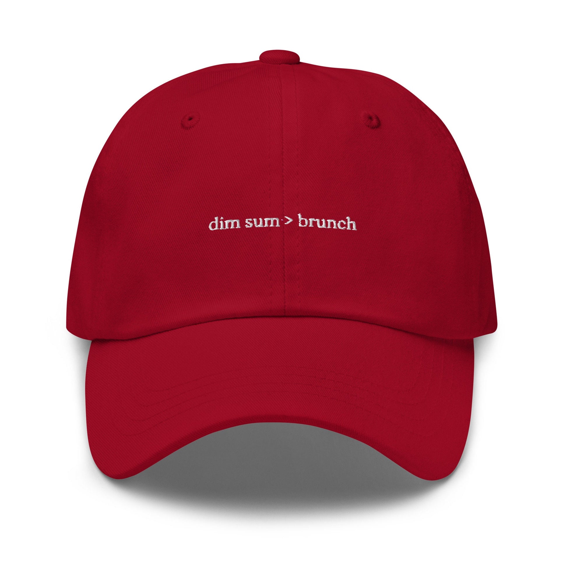 Dim Sum Dad Hat - Chinese Food Lovers Gift - Minimalist Embroidered Staff Cotton Hat