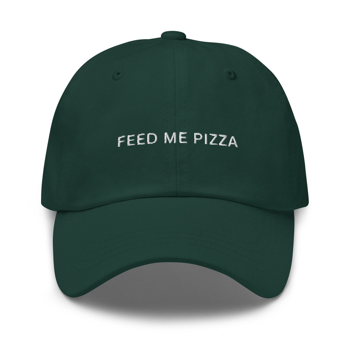 Feed Me Pizza Hat - Gift for Italian Food Lovers, Boyfriends, Girlfriends - Multiple Colors - Cotton embroidered Cap