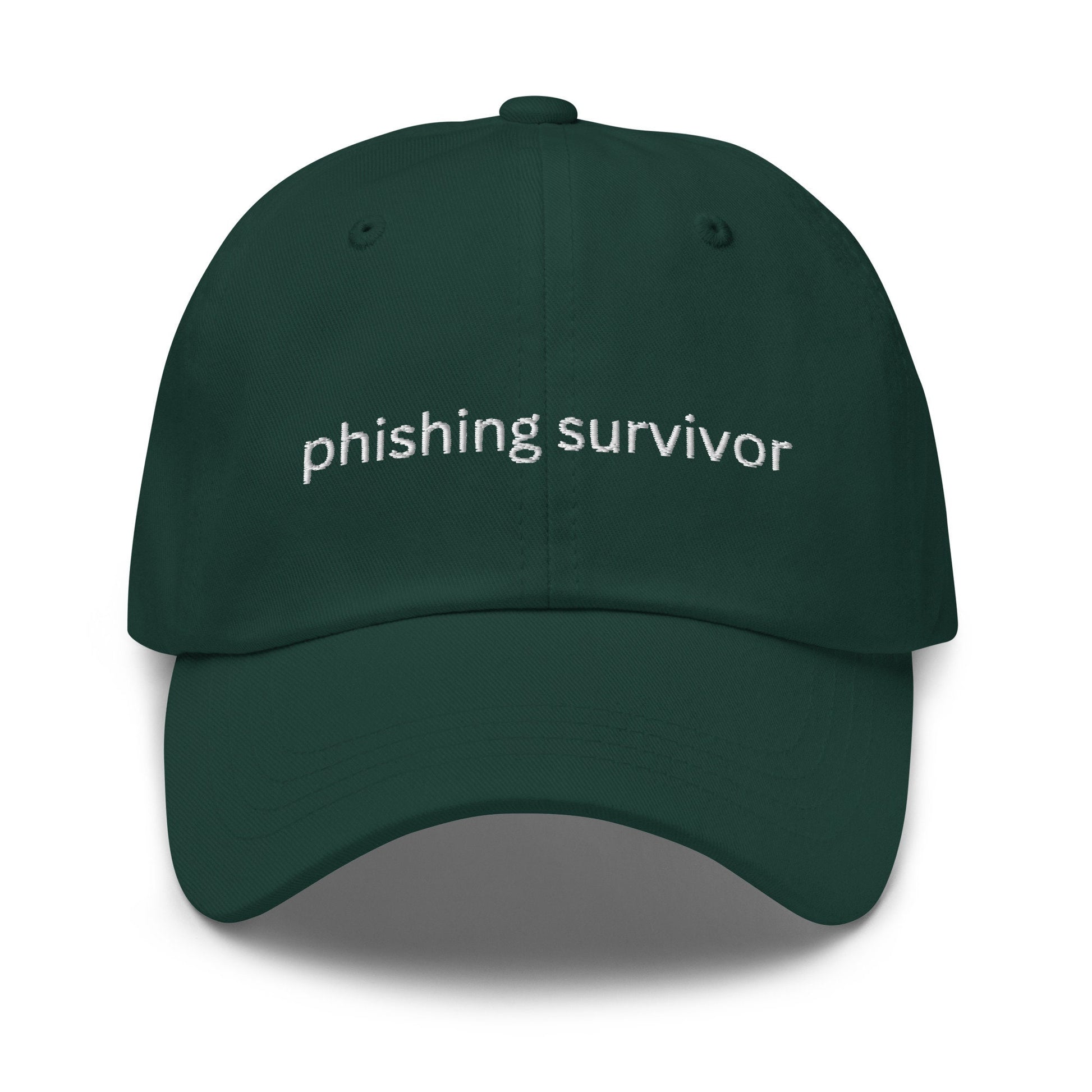 Phishing Survivor Hat - Office Humour - Cotton Embroidered - Unstructured - Multiple Colors